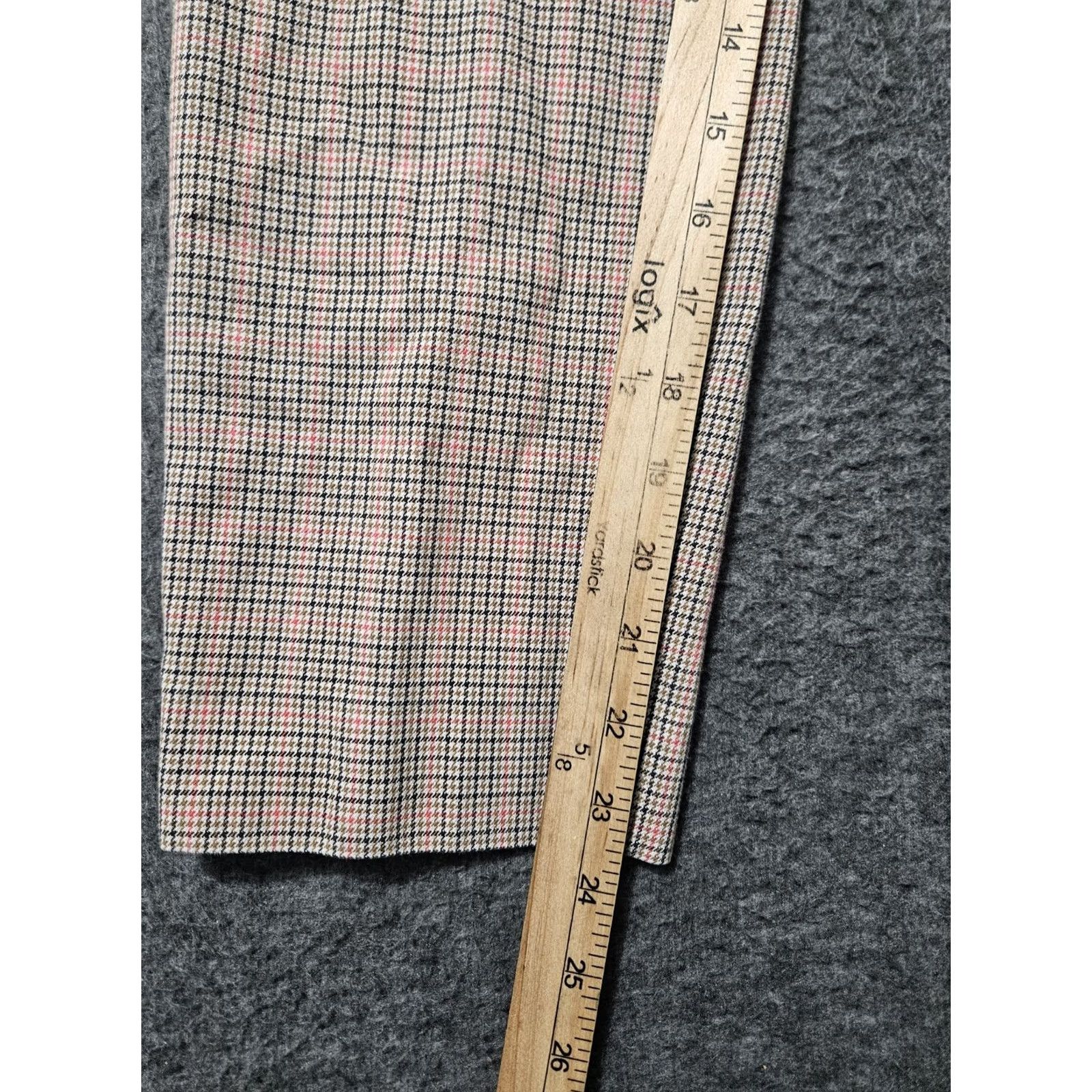 Banana Republic VINTAGE Banana Republic Sloan Pants 8 Mid Rise Gingham Check Stretch Workwear Casual Womens Size 30" / US 8 / IT 44 - 5 Thumbnail