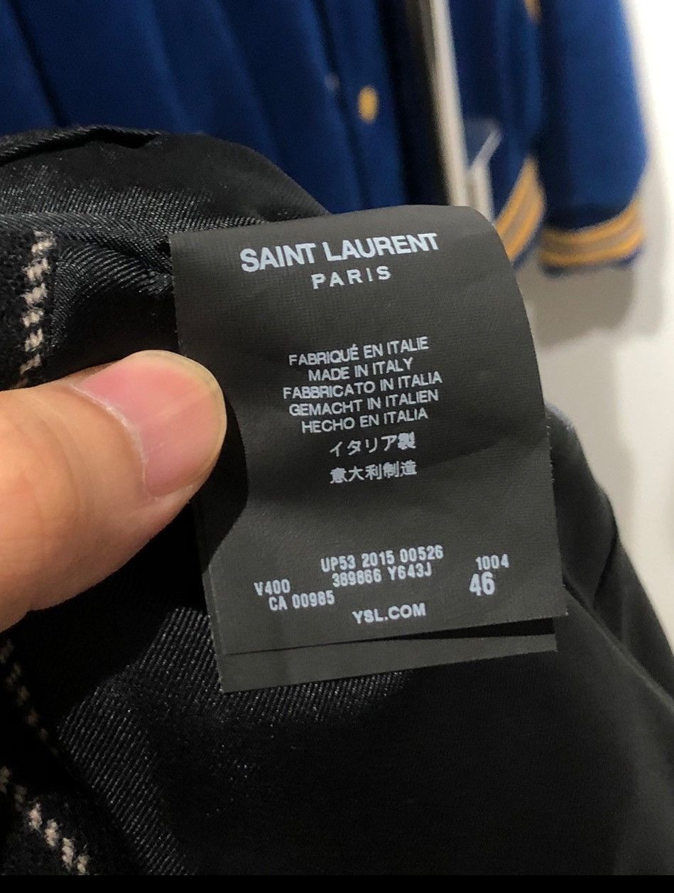 Hedi Slimane × Saint Laurent Paris 15FW Runway Pinstripes Suit Sz46/48 Size 46S - 5 Thumbnail