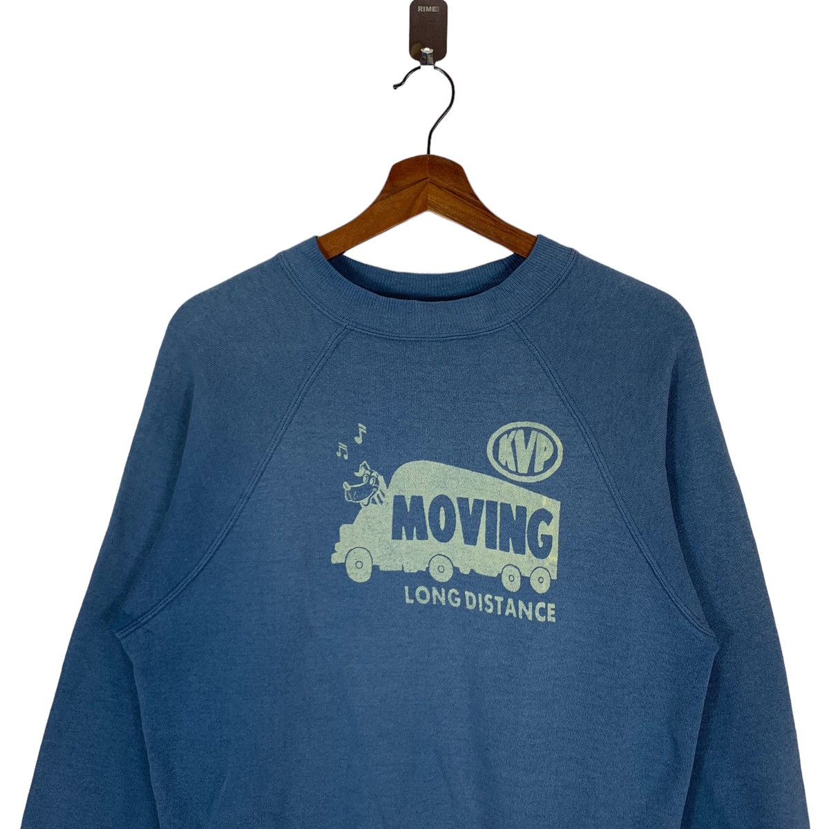 Vintage VINTAGE 80s MOVING LONG DISTANCES PULLOVER CREWNECK Size US M / EU 48-50 / 2 - 3 Thumbnail