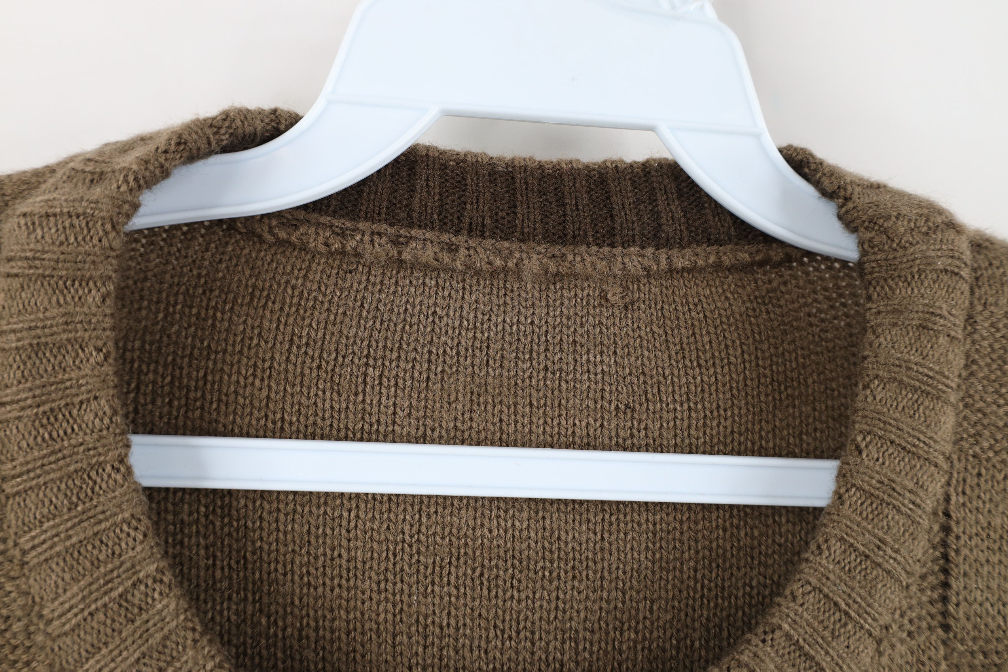 Vintage Vintage 90s Streetwear Checkered Knit Crewneck Sweater Brown Size US XL / EU 56 / 4 - 6 Thumbnail
