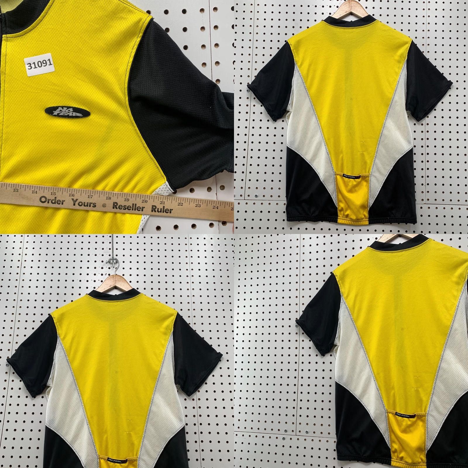 No Fear VINTAGE No Fear Shirt Mens Medium Yellow Black 1/2 Zip Pullover Cycling Activewear Size US M / EU 48-50 / 2 - 9 Thumbnail