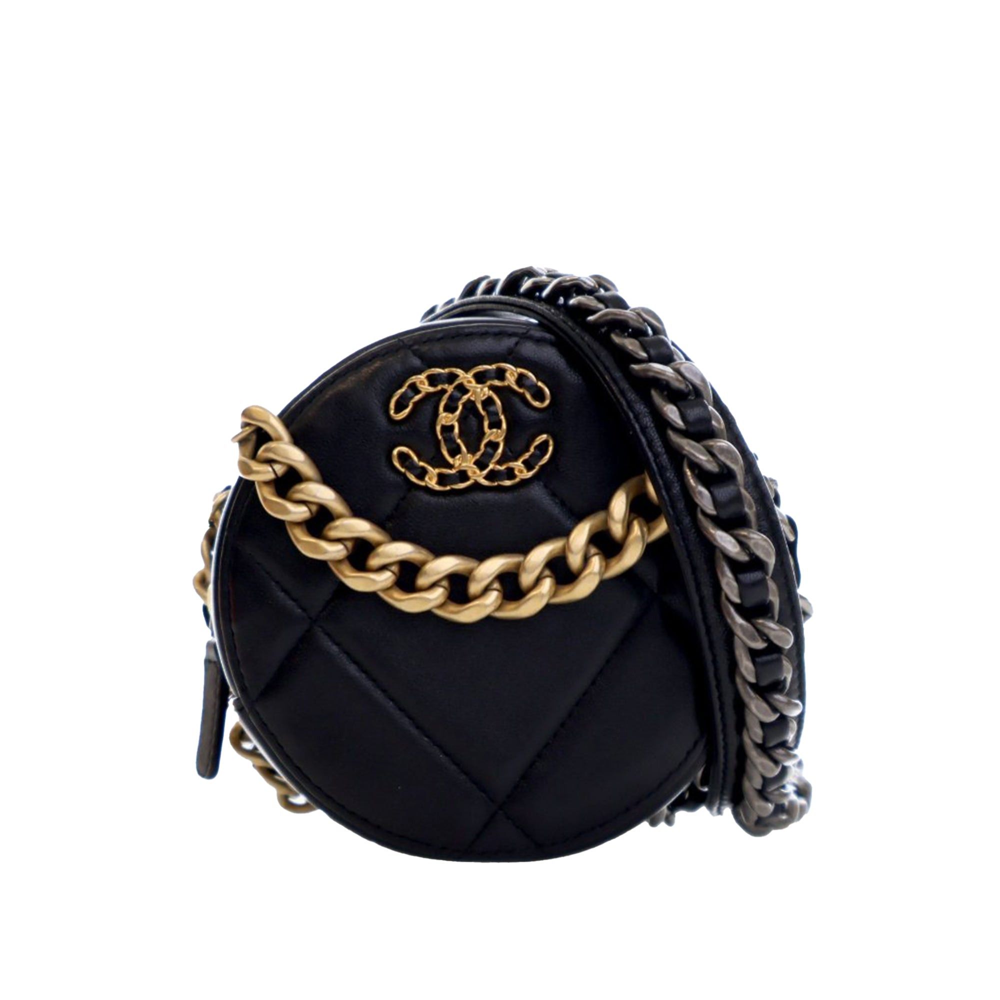 Chanel Lambskin 19 Round Clutch with Chain Size ONE SIZE - 1 Thumbnail
