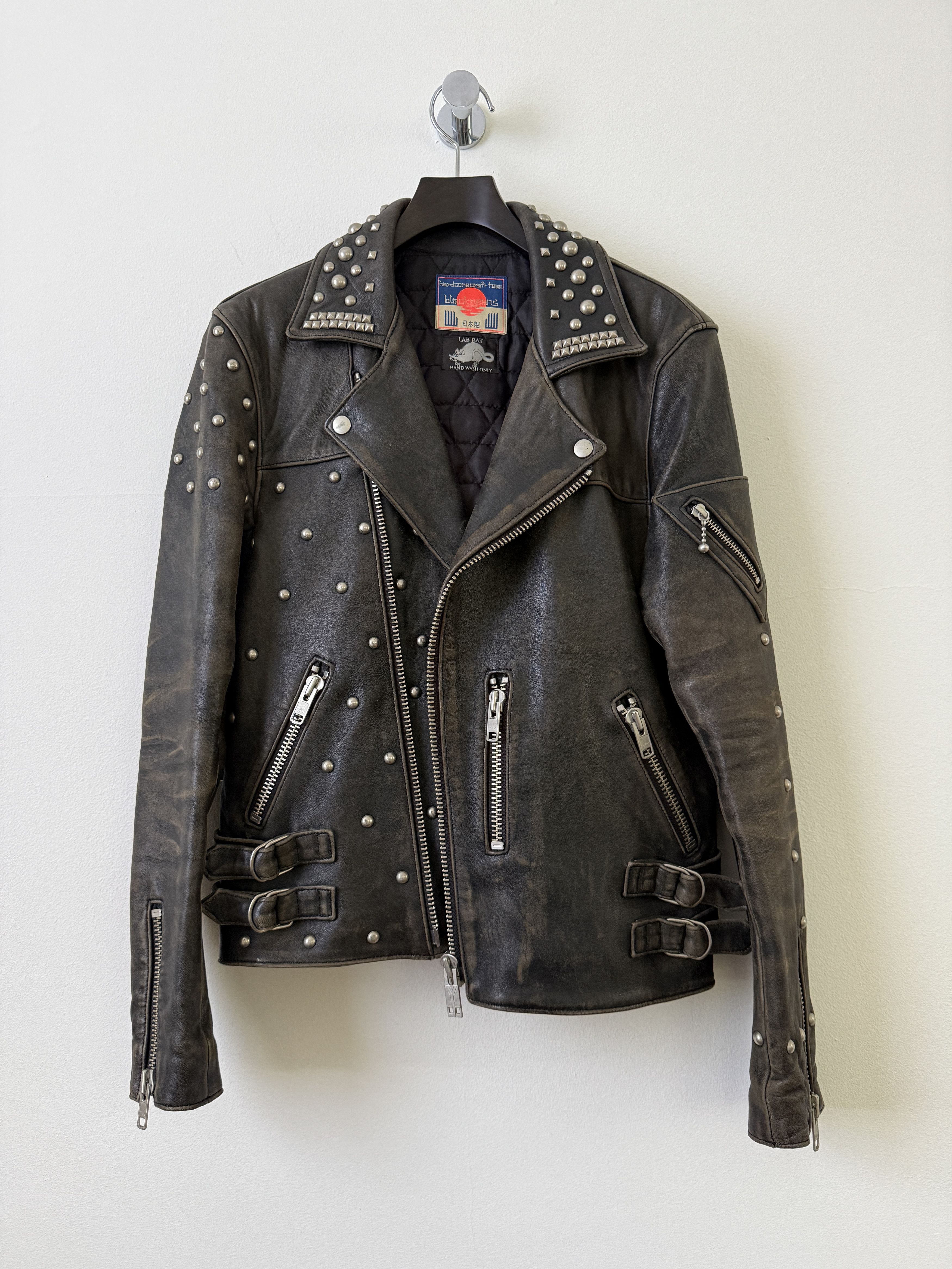 Blackmeans Lab Rat Studded Leather Punk Biker Moto Jacket Size US M / EU 48-50 / 2 - 2 Thumbnail