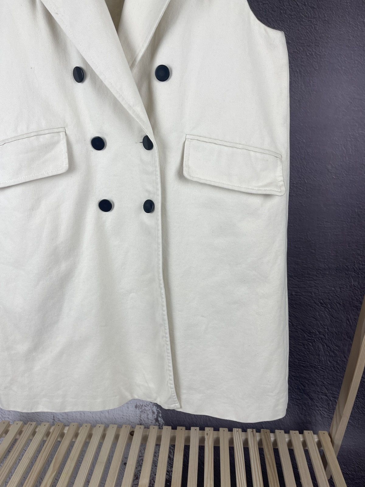Designer Rika by Ulrika Lundgren double breasted sleeveless coat Size S / US 4 / IT 40 - 5 Thumbnail