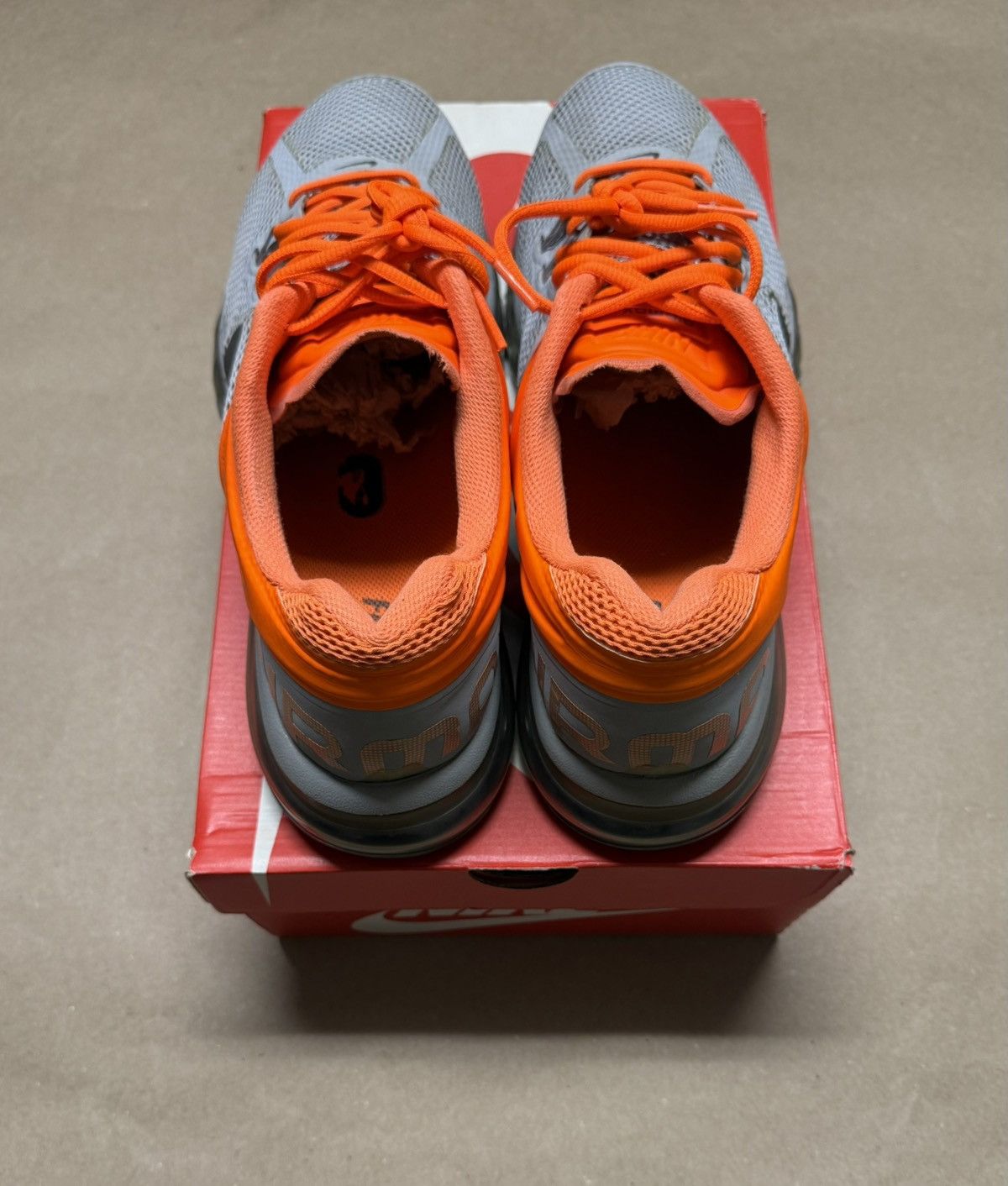 Nike Nike Air Max 2013 Dark Grey Orange Men’s size 14 running! Size US 14 / EU 47 - 4 Thumbnail