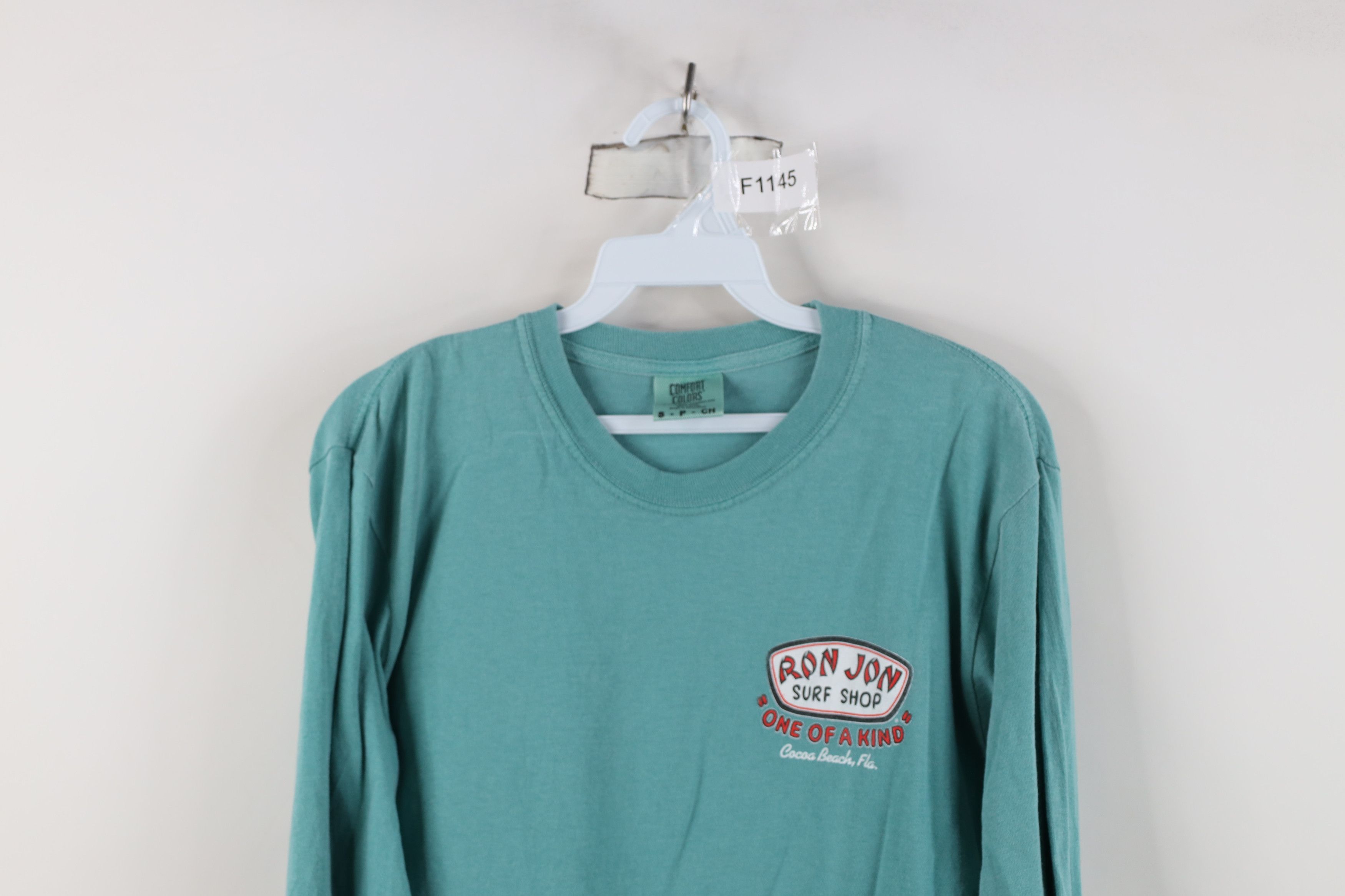 Vintage Vintage Ron Jon Surf Ship Spell Out Long Sleeve T-Shirt Teal Size US S / EU 44-46 / 1 - 2 Thumbnail