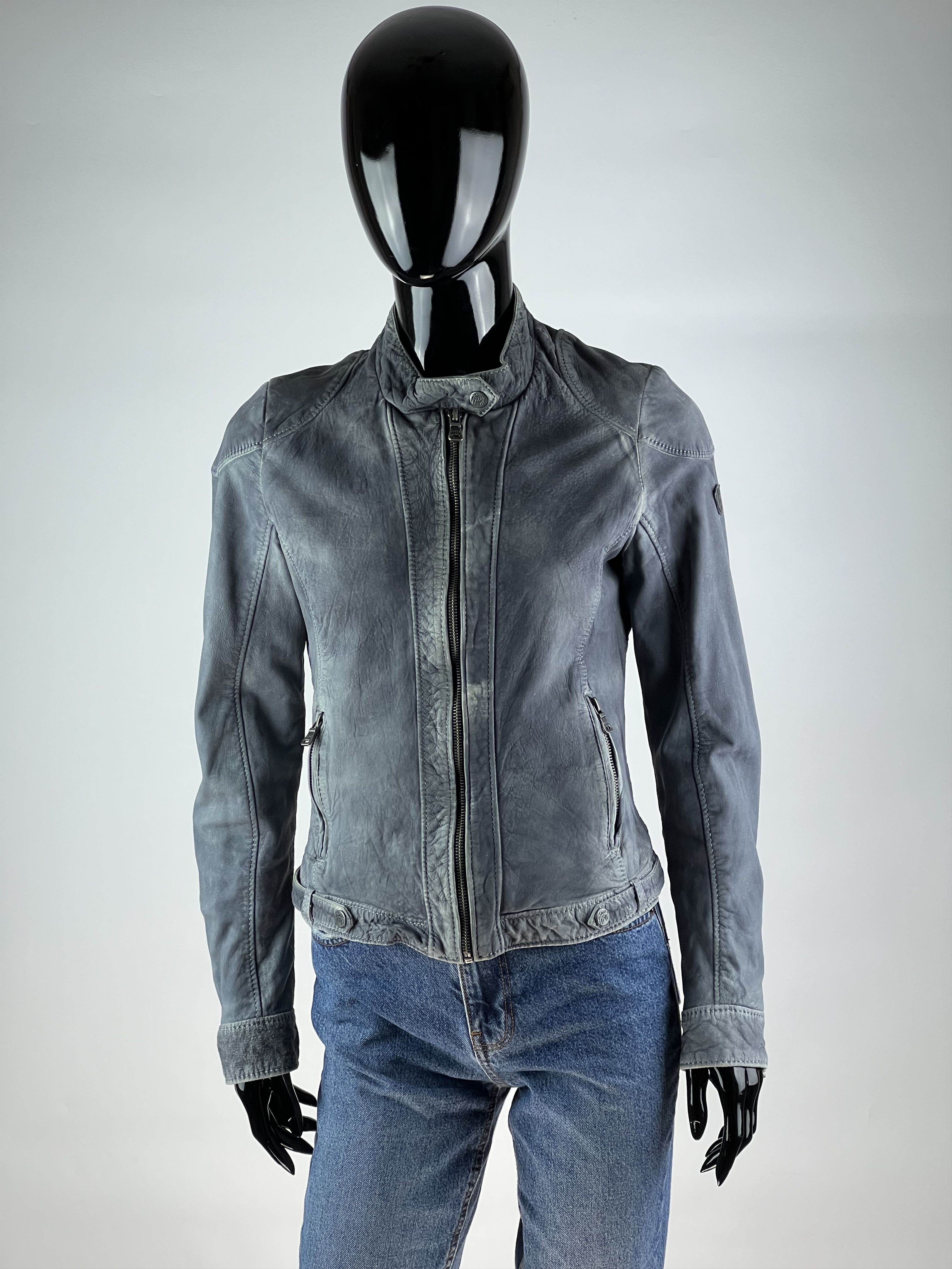 Gypsy Gipsy Women's Gray Leather Jacket Size S Size S / US 4 / IT 40 - 1 Thumbnail