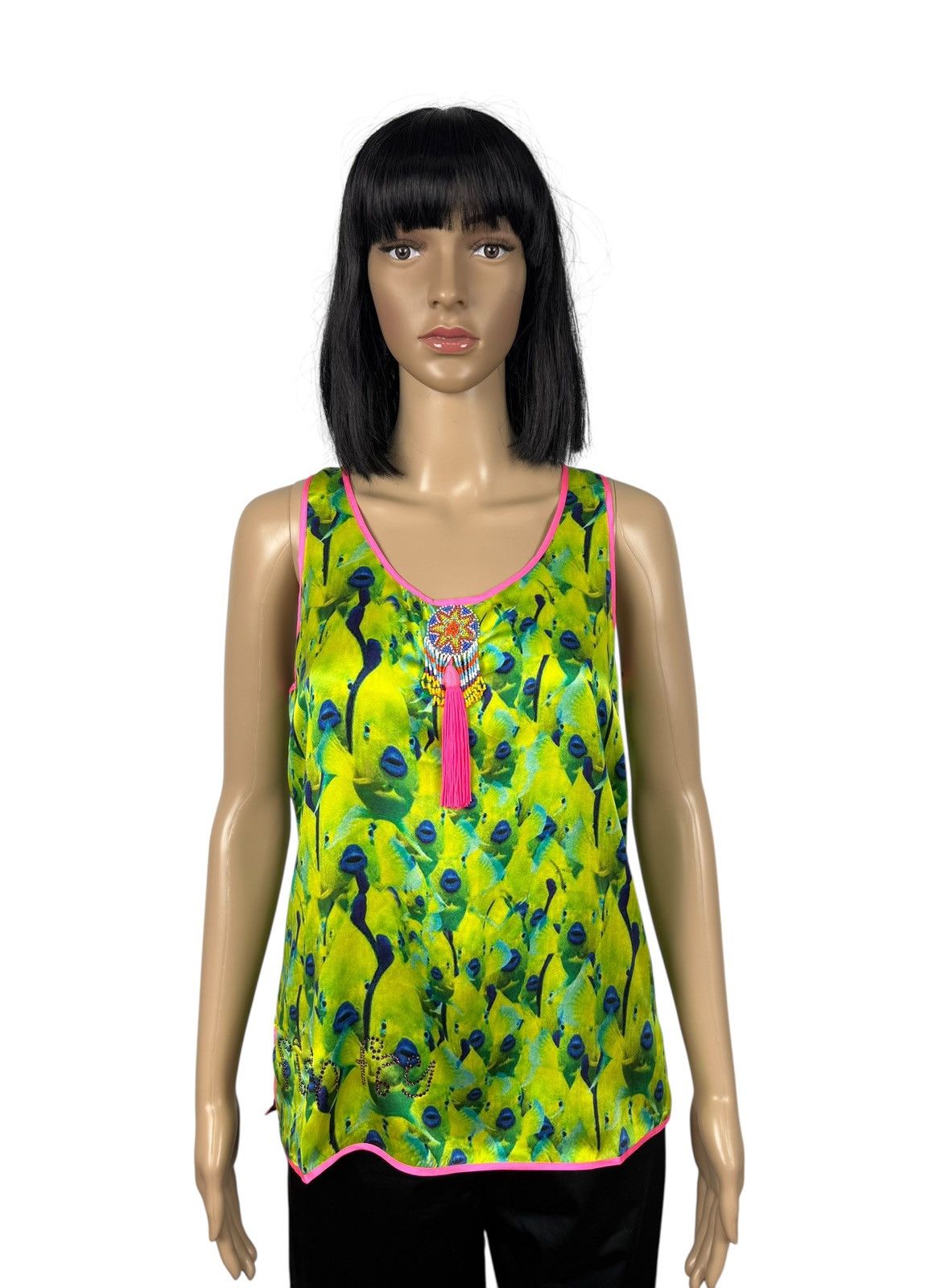 Manish Arora Manish Arora Silk Blouse Tank Top Printed Decorated size L Size L / US 10 / IT 46 - 1 Thumbnail