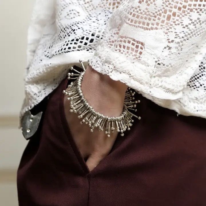 Jewelry Avant garde seaweed fringe bracelet chain aesthetic y2k Size ONE SIZE - 1 Thumbnail