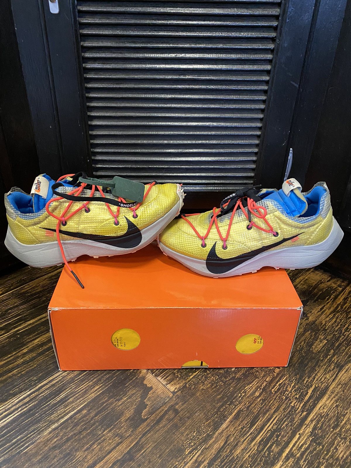 image of Nike Vapor Street Off-White Tour Yellow Shoes, Men's (Size 9.5)