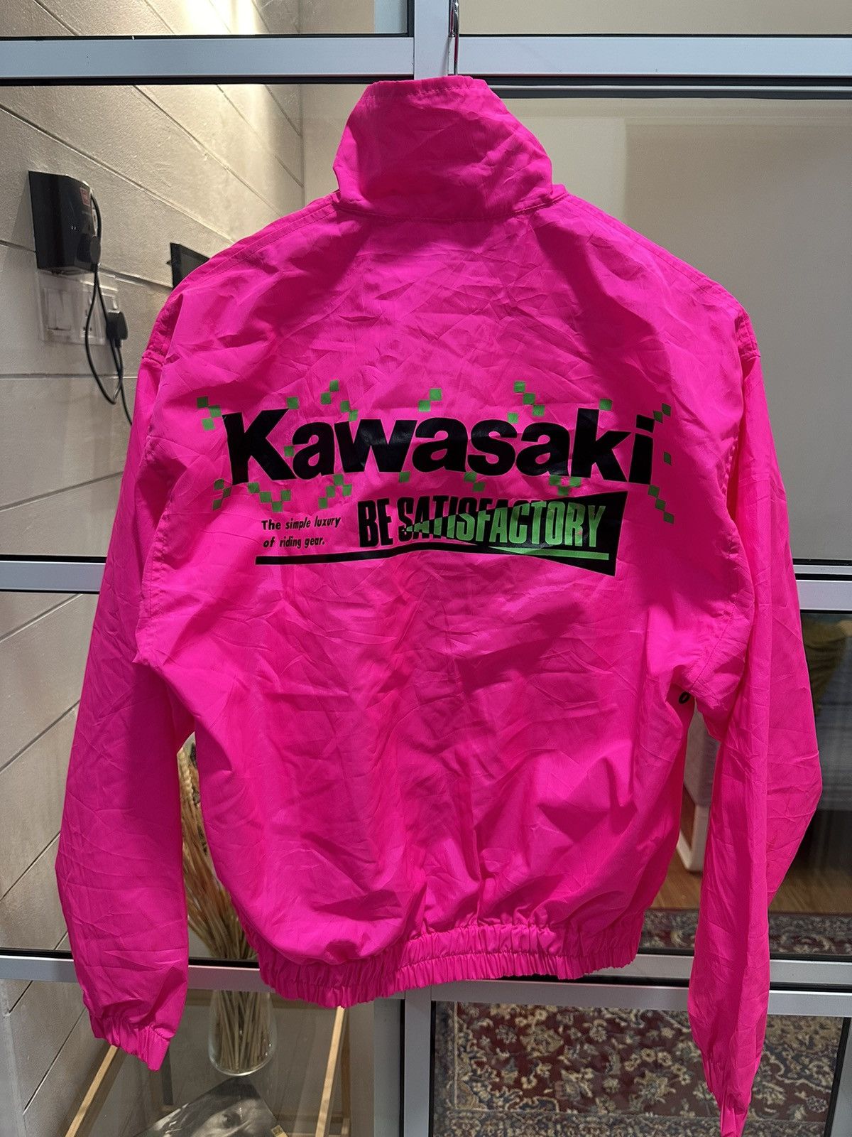 Vintage Vintage Kawasaki Luxury Riding Gear Neon Pink Jacket Size US L / EU 52-54 / 3 - 7 Thumbnail