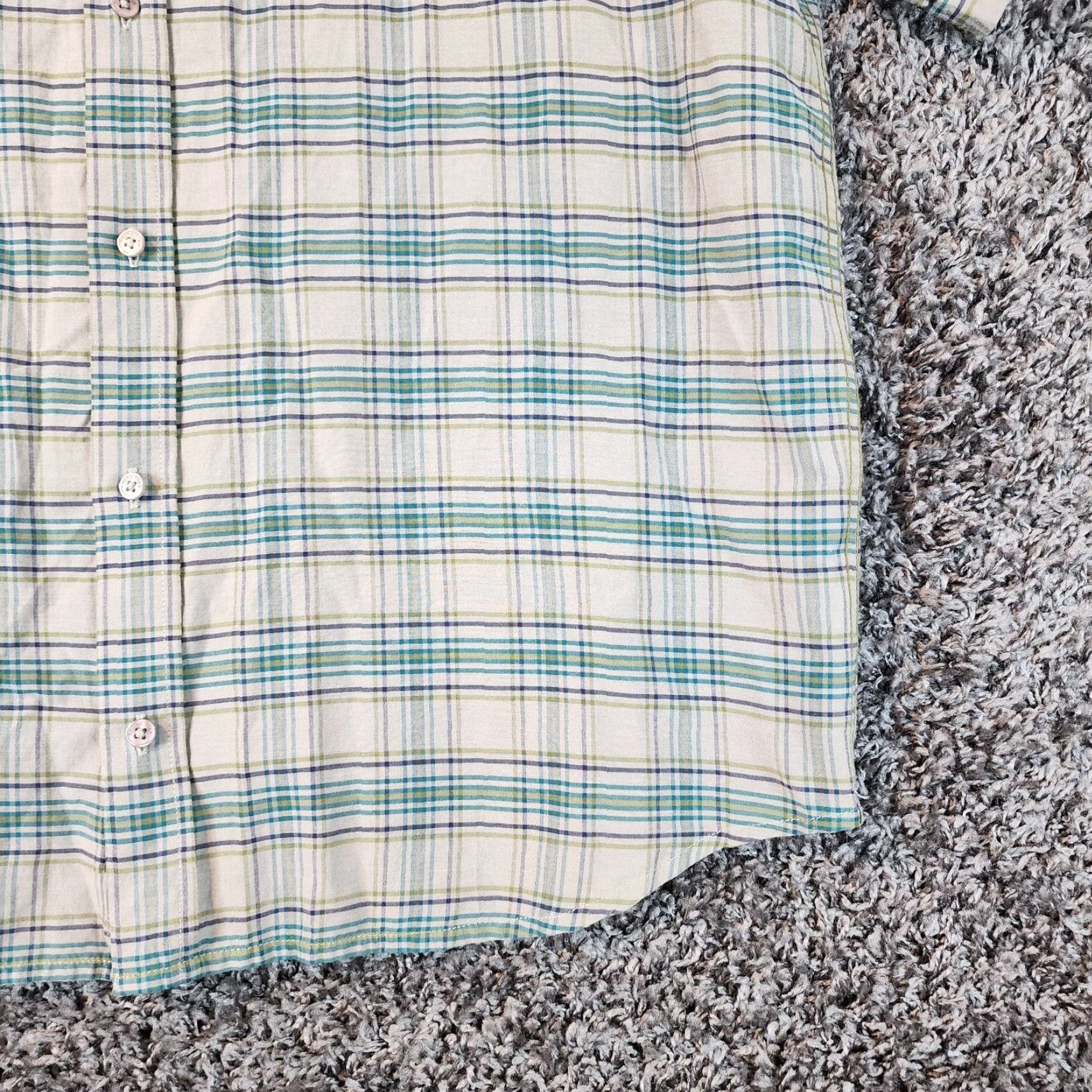 Vintage HORNY TOAD Men's Green Plaid Short Sleeve Button-Up 2XL Size US 39 - 2 Thumbnail