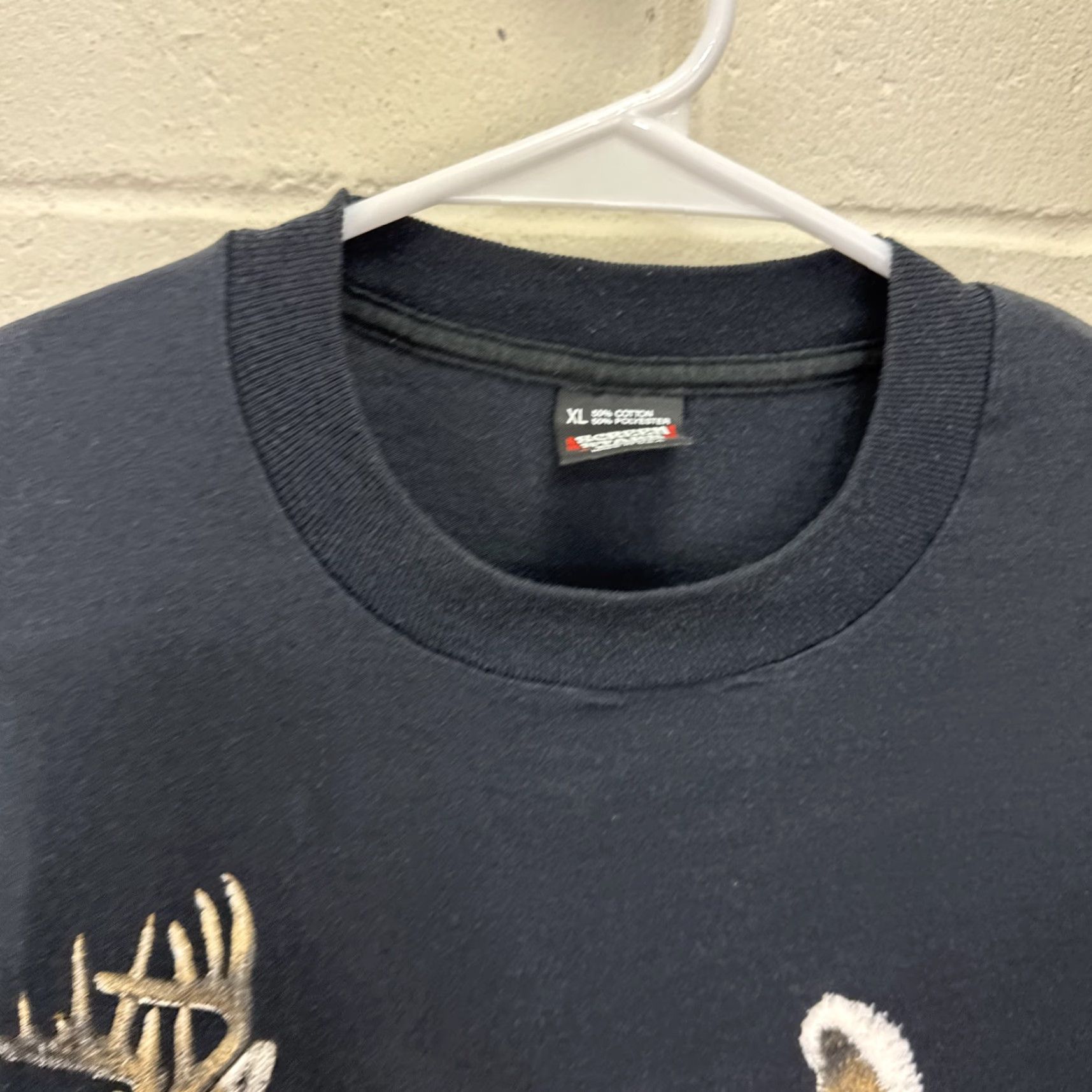 Vintage VINTAGE 80/90s WHITE Tail DEER Nature Scene Buck Hunting T Shirt XL Black Size US XL / EU 56 / 4 - 4 Thumbnail