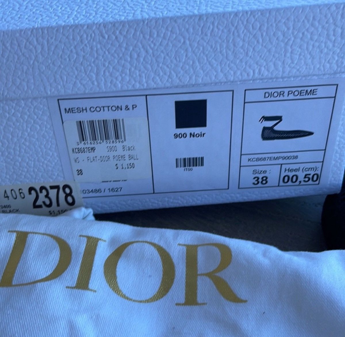 Dior Christian Dior Poeme Mesh Ballerina Flat, 38 Size US 8 / IT 38 - 4 Thumbnail