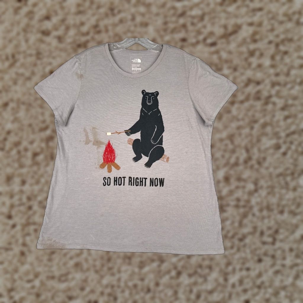 The North Face The North Face Shirt Women XL Gray Polyester Blend Bear Logo READ Size XL / US 12-14 / IT 48-50 - 1 Thumbnail