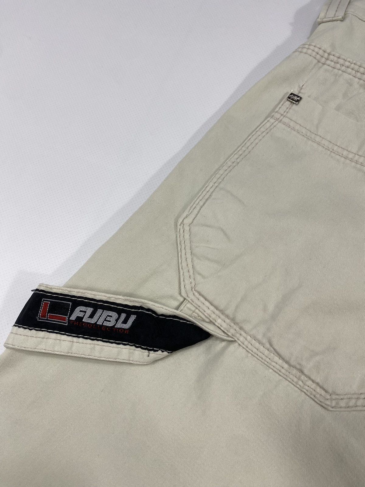 Fubu LASTDROP🔥Vintage 90s Fubu Rap Hip Hop Cargo Carpenter Shorts Size US 29 - 16 Thumbnail