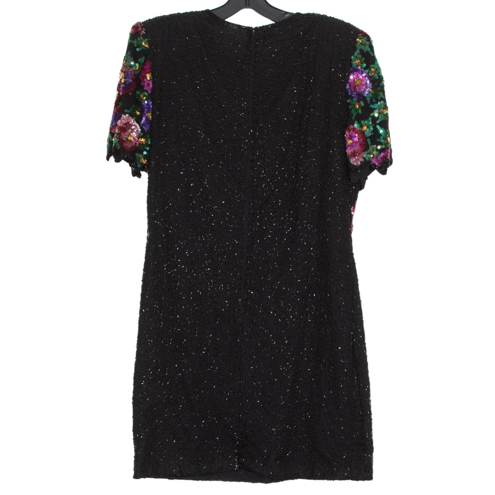 Other Vintage Laurence Kazar Dress Sequin Beaded Floral Medium Size M / US 6-8 / IT 42-44 - 2 Thumbnail