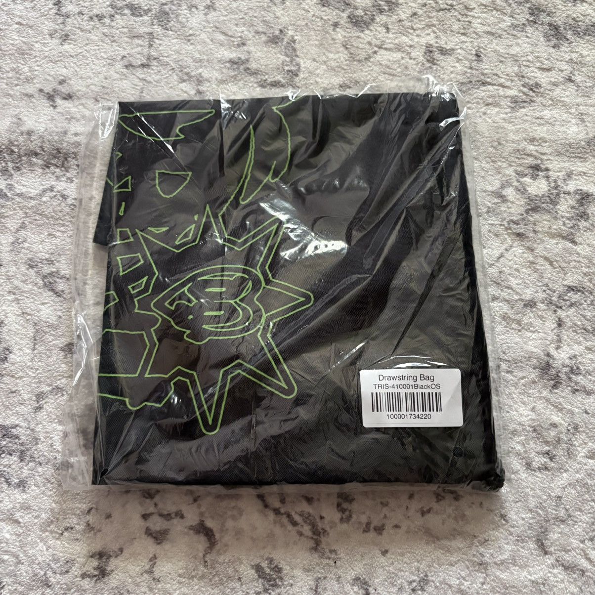 Drain Gang Bladee for Drain Gang Trash Island Drawstring Bag Black Size ONE SIZE - 5 Thumbnail