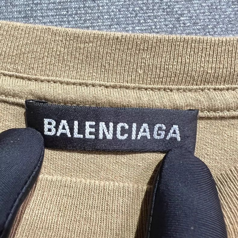 Balenciaga Balenciaga Khaki wheat ear logo short sleeve Size US XS / EU 42 / 0 - 5 Thumbnail