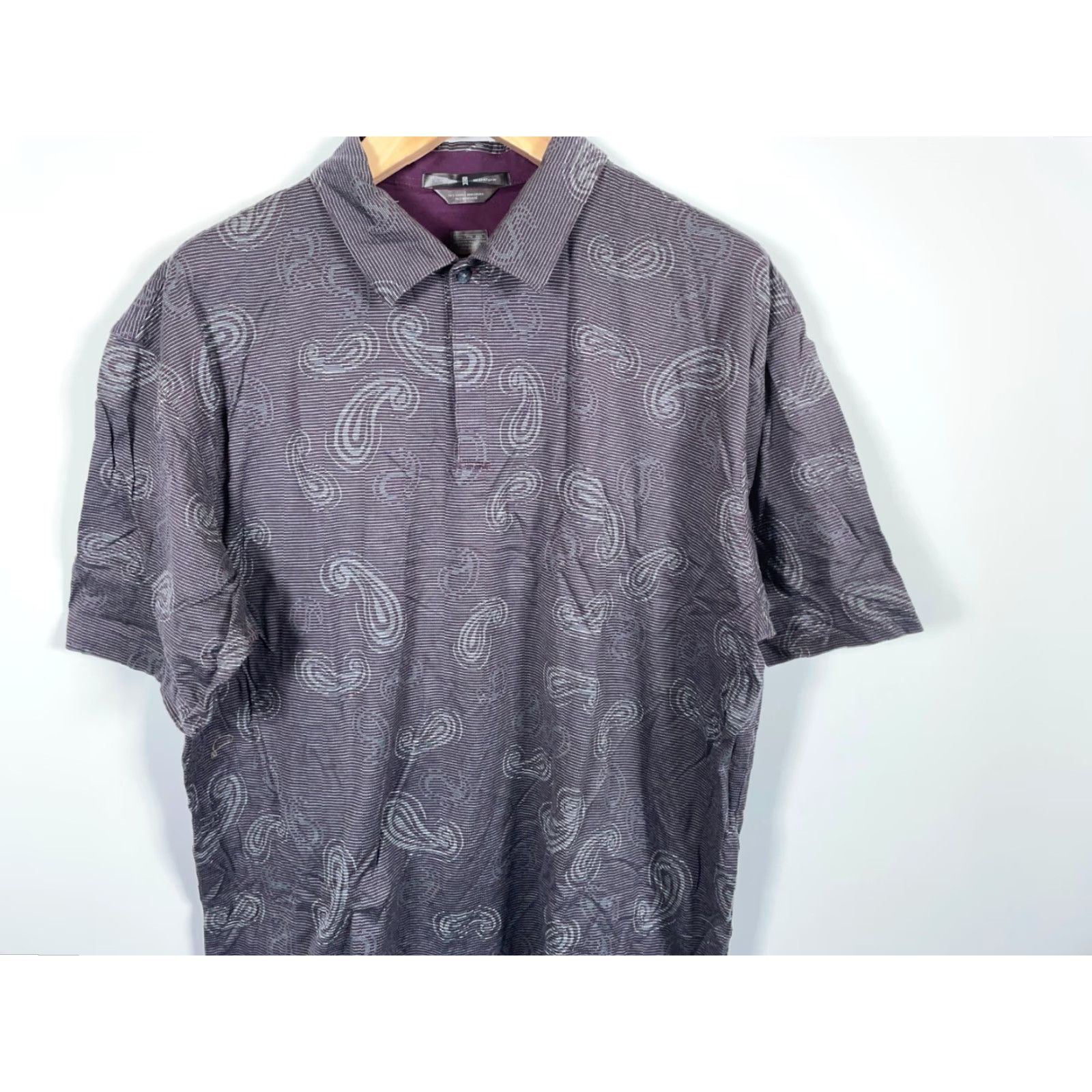 Nike Nike Tiger Woods Polo Shirt Men's 2XL Dark Red Paisley Mercerized Cotton Shirt Size US XXL / EU 58 / 5 - 7 Thumbnail
