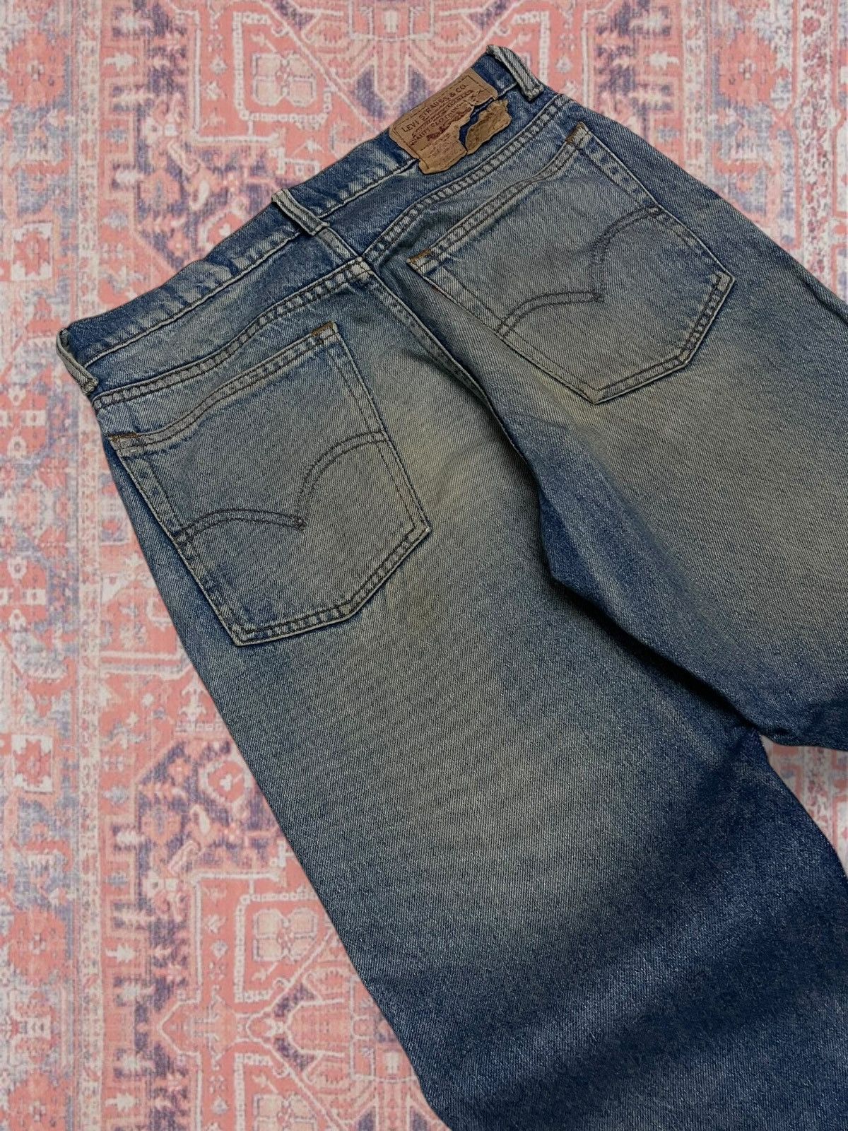 Levi's Vintage Clothing Vintage 90s Rare Designer Levis 516 Mudwash Distressed Denim Size US 29 - 14 Thumbnail