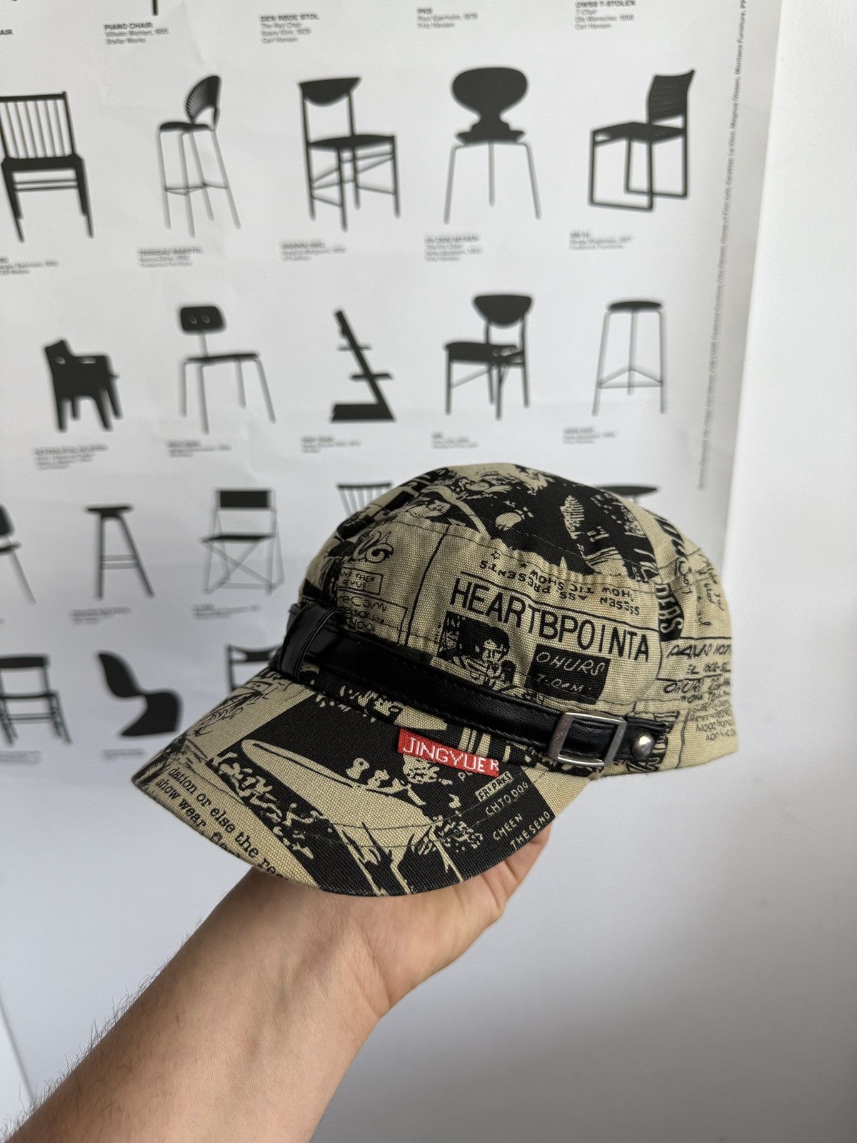 Japanese Brand Vintage y2k all over print japanese grunge opium cap hat rare Size ONE SIZE - 1 Thumbnail