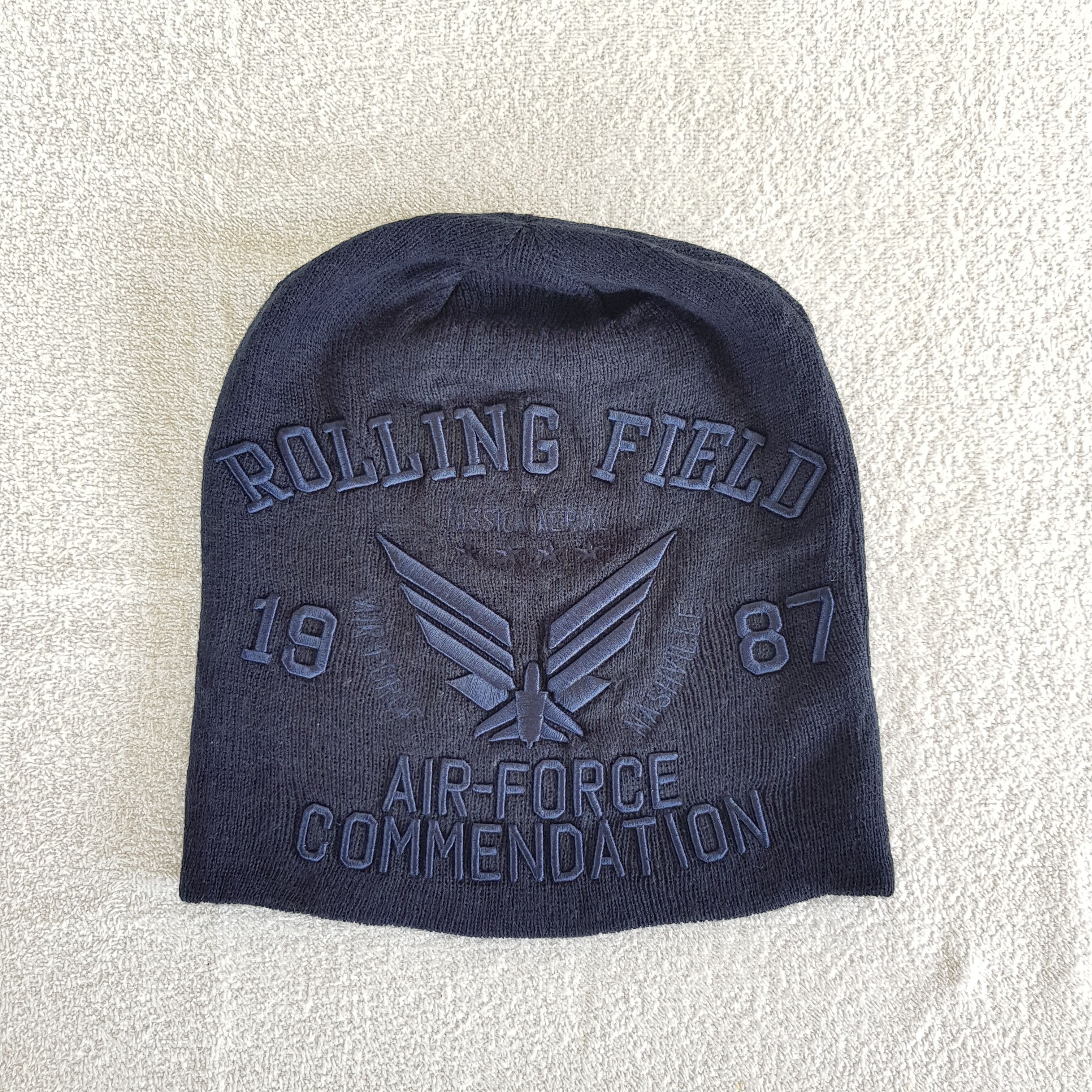 Japanese Brand Air Force Commendation Rolling Field Beanie Snow Cap Hats. Size ONE SIZE - 5 Thumbnail