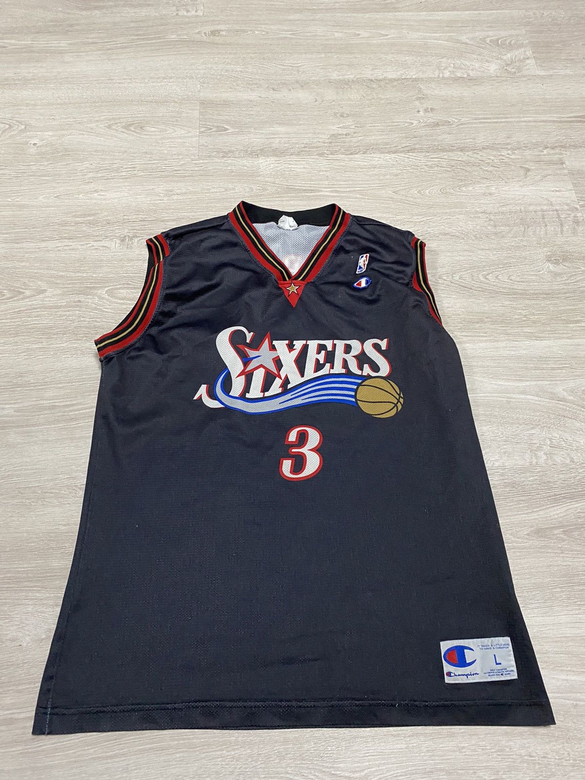 Champion Vintage Sixers NBA Jersey #3 IVERSON Champion jersey size L Size US L / EU 52-54 / 3 - 2 Thumbnail