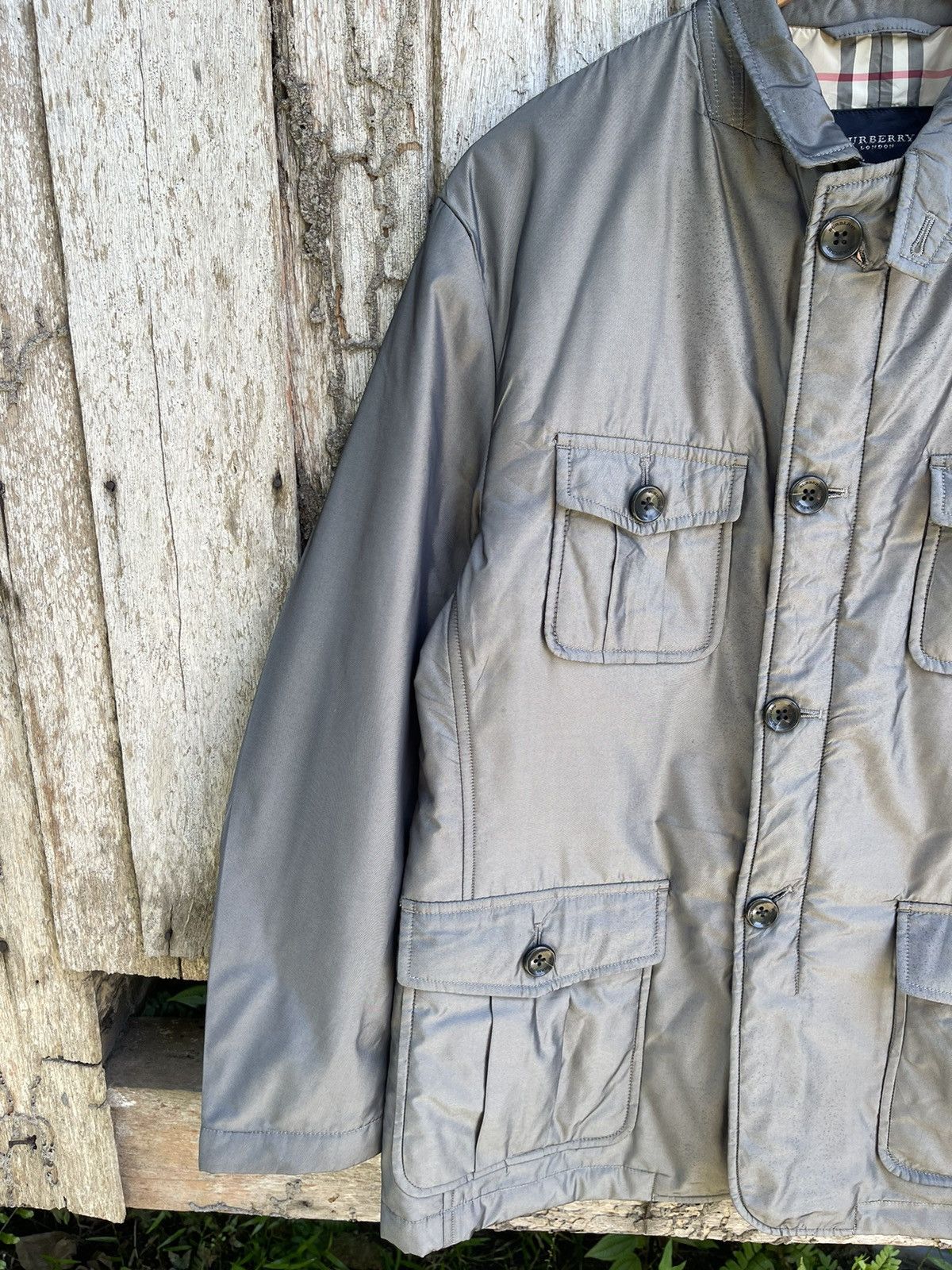 Burberry Burberry London Waxed Field Jacket – Grey Size M / US 6-8 / IT 42-44 - 5 Thumbnail