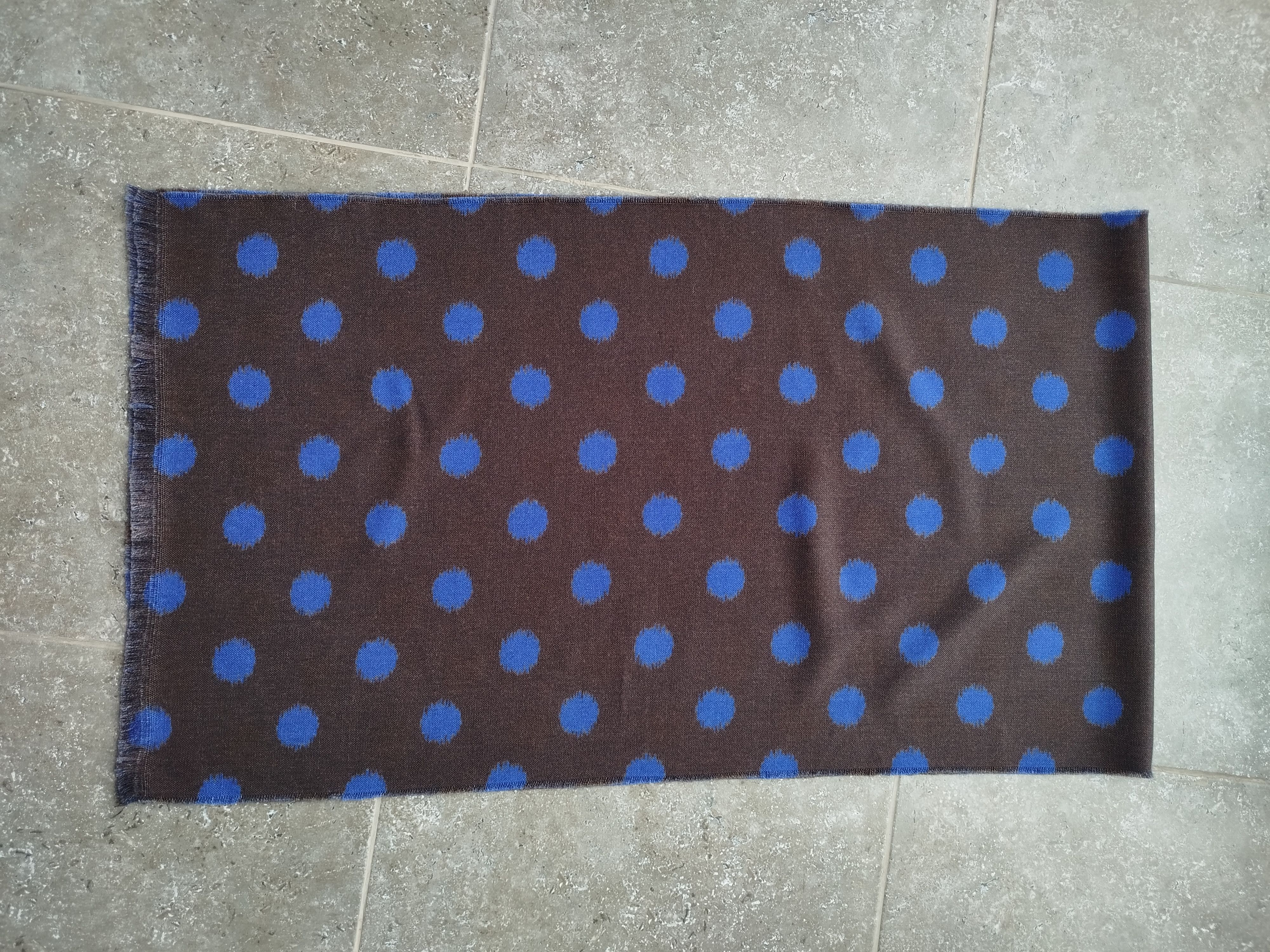 Boggi BOGGI Milano Scarf Polka Dot Wool Italy Size ONE SIZE - 4 Thumbnail