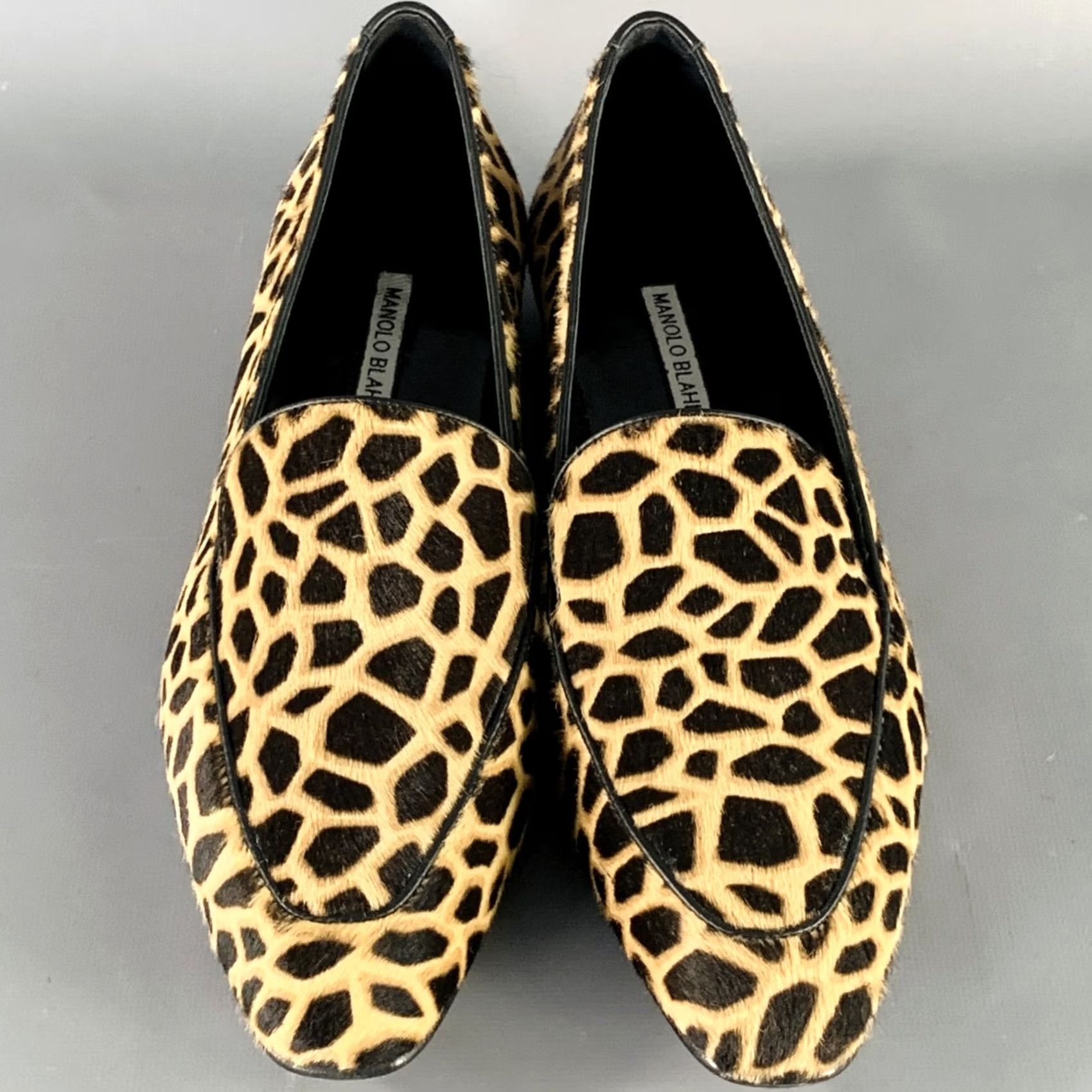 Manolo Blahnik MANOLO BLAHNIK Loafer Flats Size 11 Brown Black Pony Hair Giraffe Size US 11 / IT 41 - 4 Thumbnail