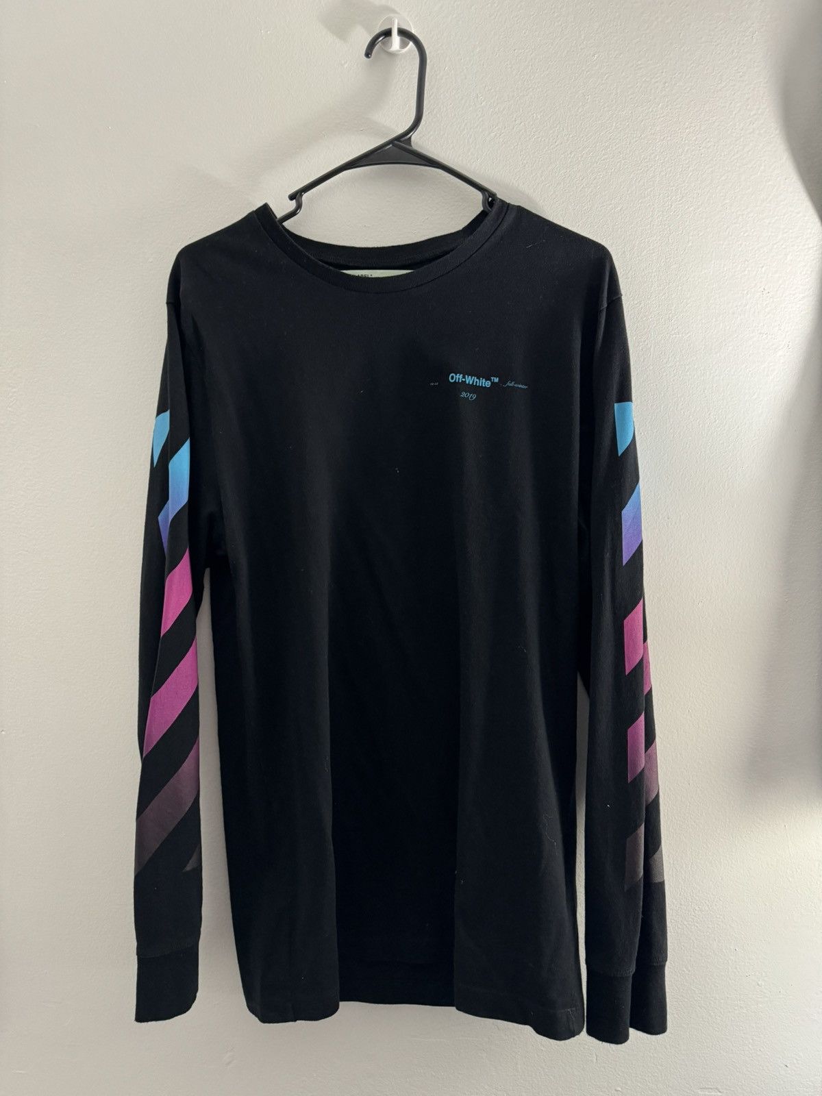 Off white long sleeve hot sale gradient