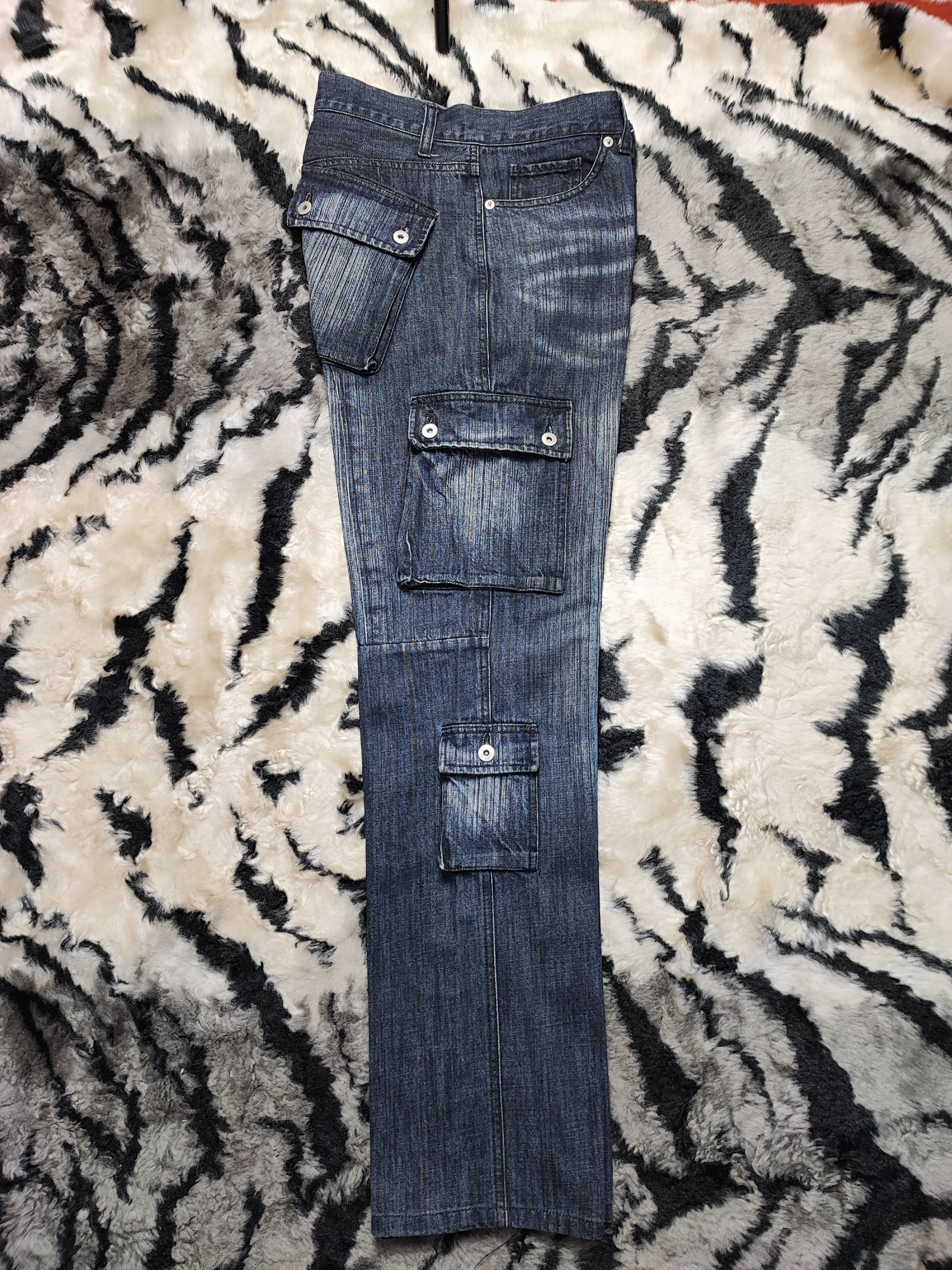Number (N)ine Distress Baggy Denim Cargo Jeans Pant Japan Size US 32 / EU 48 - 17 Thumbnail