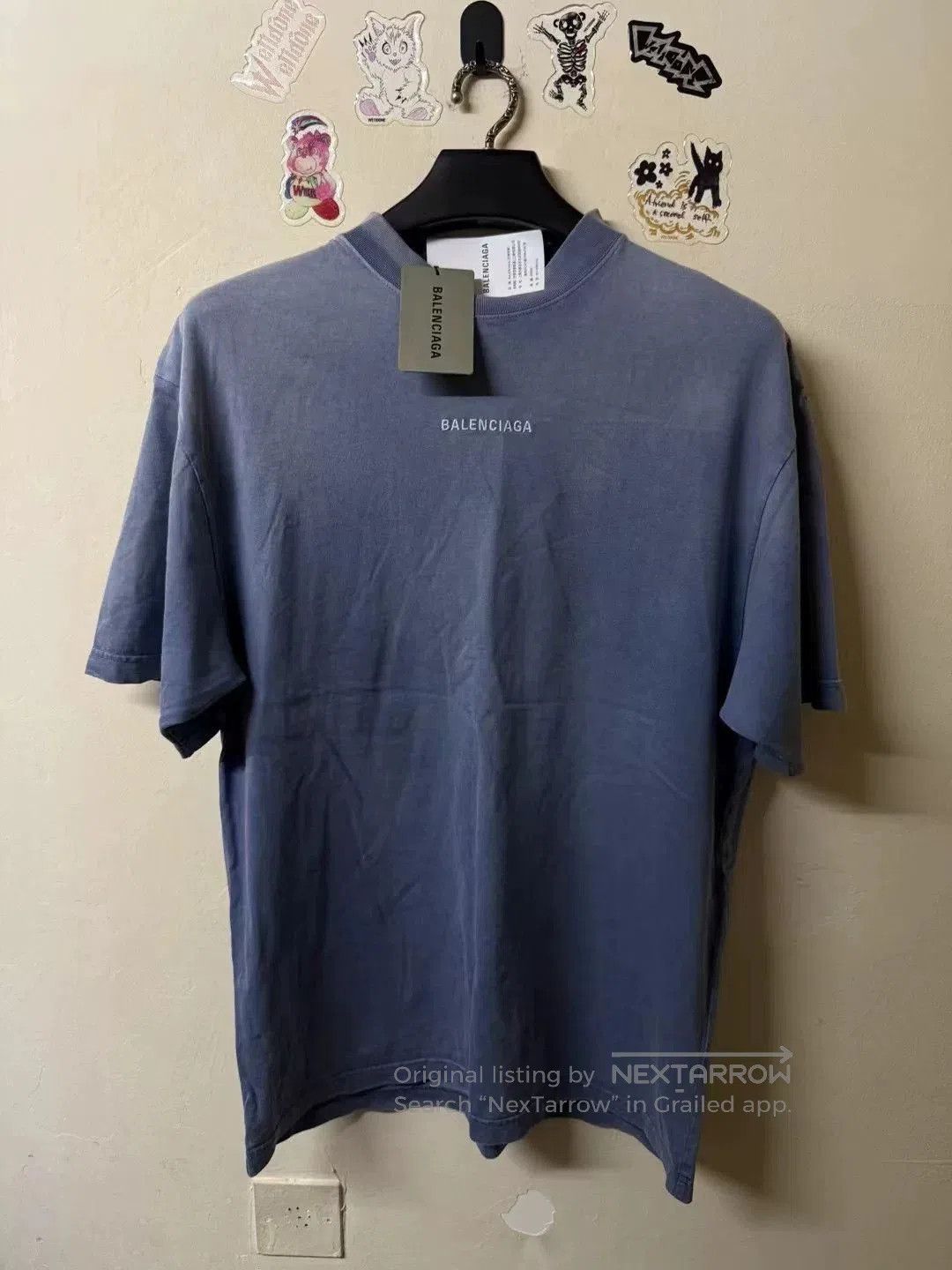Balenciaga Balenciaga Distressed Embroidered Logo Tee. Size US XS / EU 42 / 0 - 1 Thumbnail