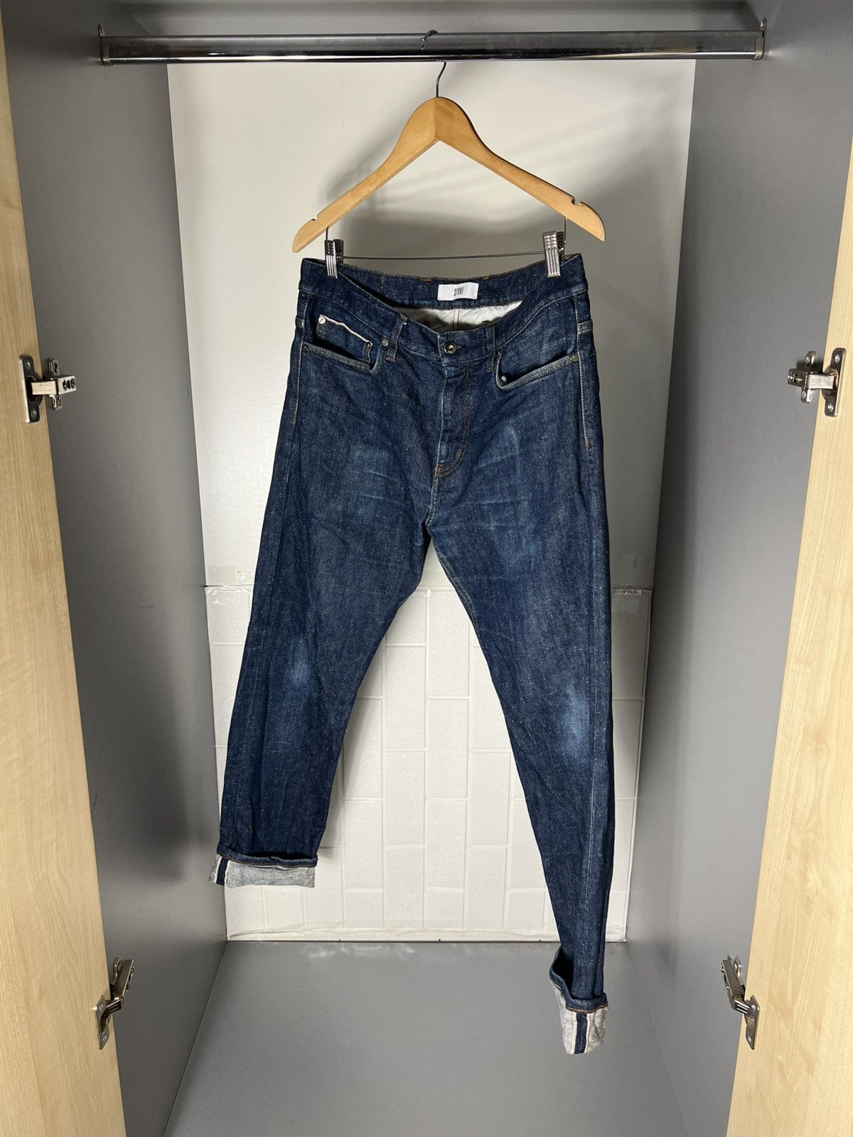 Japanese Brand × Vintage VERY RARE SPOKE DENIM JEANS DESIGNER SELVEDGE JAPAN STYLE Size US 35 - 3 Thumbnail