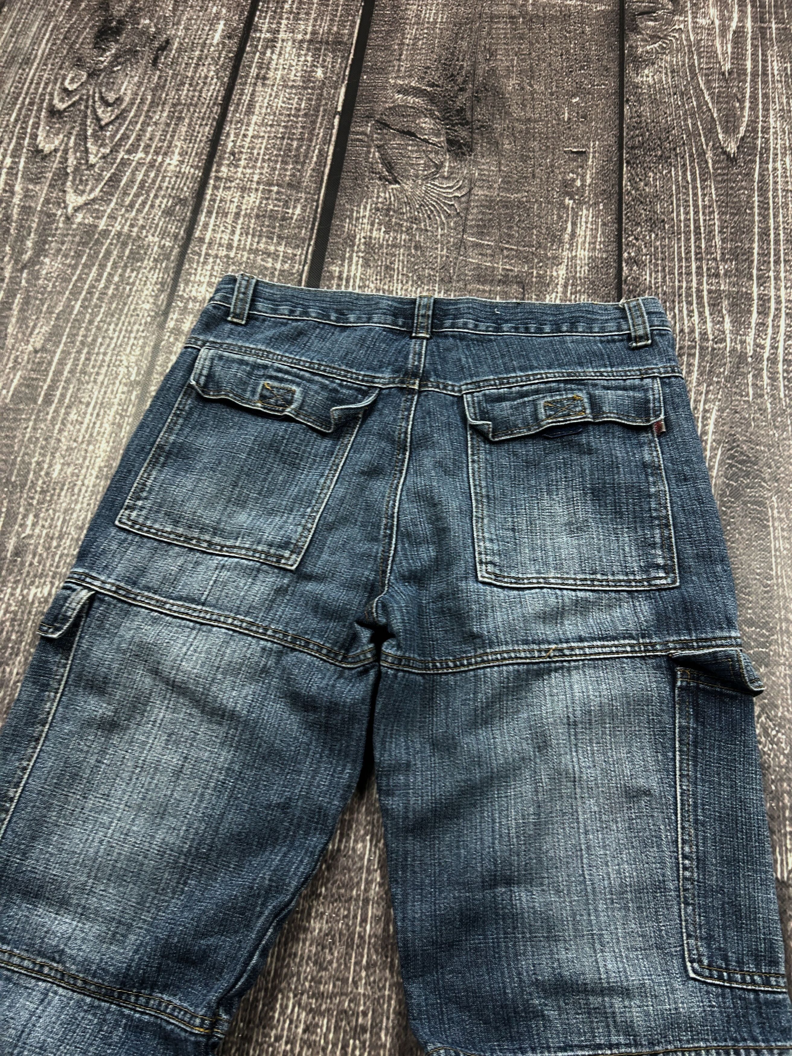 Yohji Yamamoto Y2K Cargo Denim Jeans Baggy Wide Leg Utility Streetwear Fit Size US 32 / EU 48 - 4 Thumbnail
