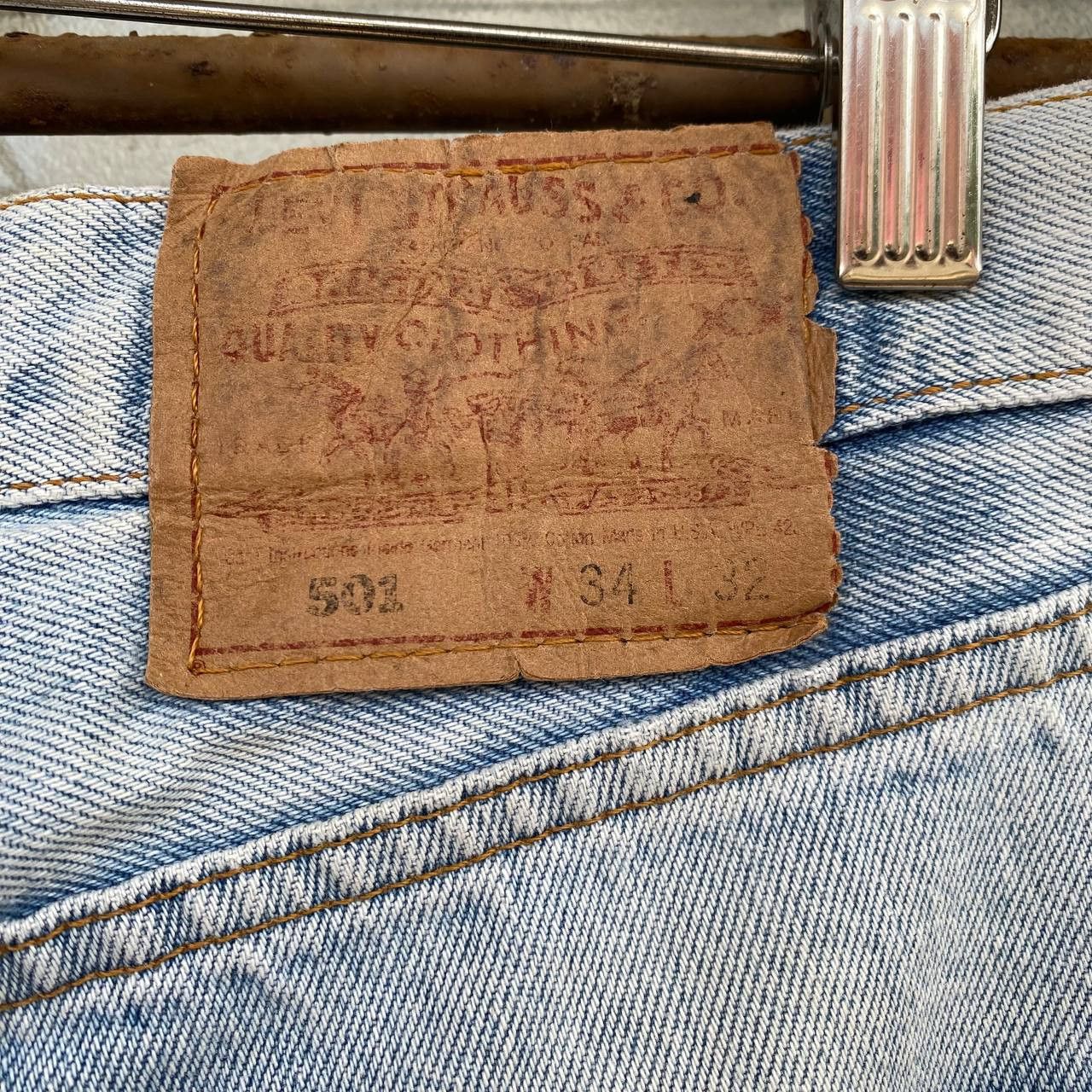Levi's × Vintage VINTAGE LEVIS 501 USA STONEWASH DISTRESSED DENIM BJ07-12 Size US 33 - 9 Thumbnail