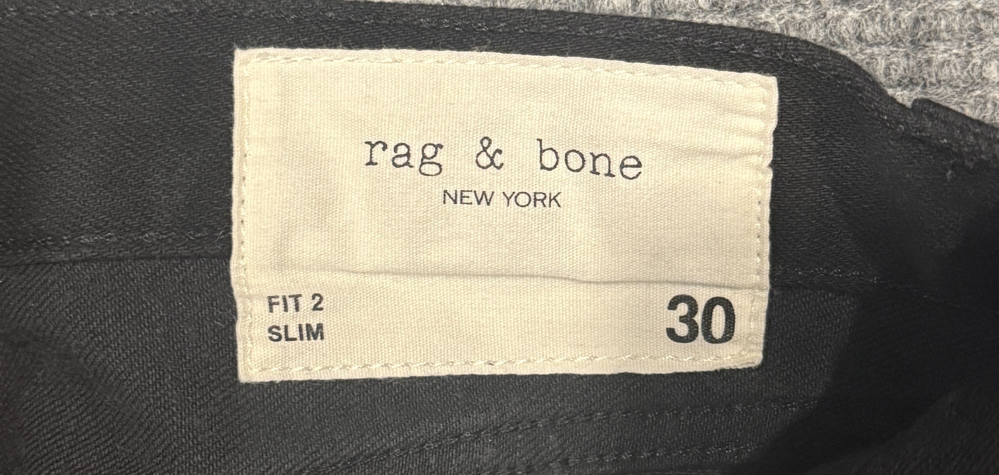 Rag & Bone Rag & Bone Slim Fit Jeans (Black) Size US 30 / EU 46 - 3 Thumbnail