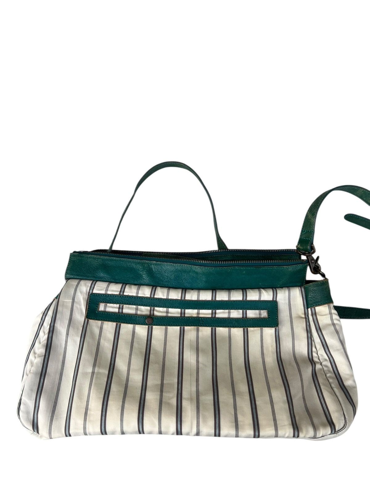 Leather Vintage B. Stuff Japan Faded Patina All Leather 2 Way Bag Size ONE SIZE - 13 Thumbnail