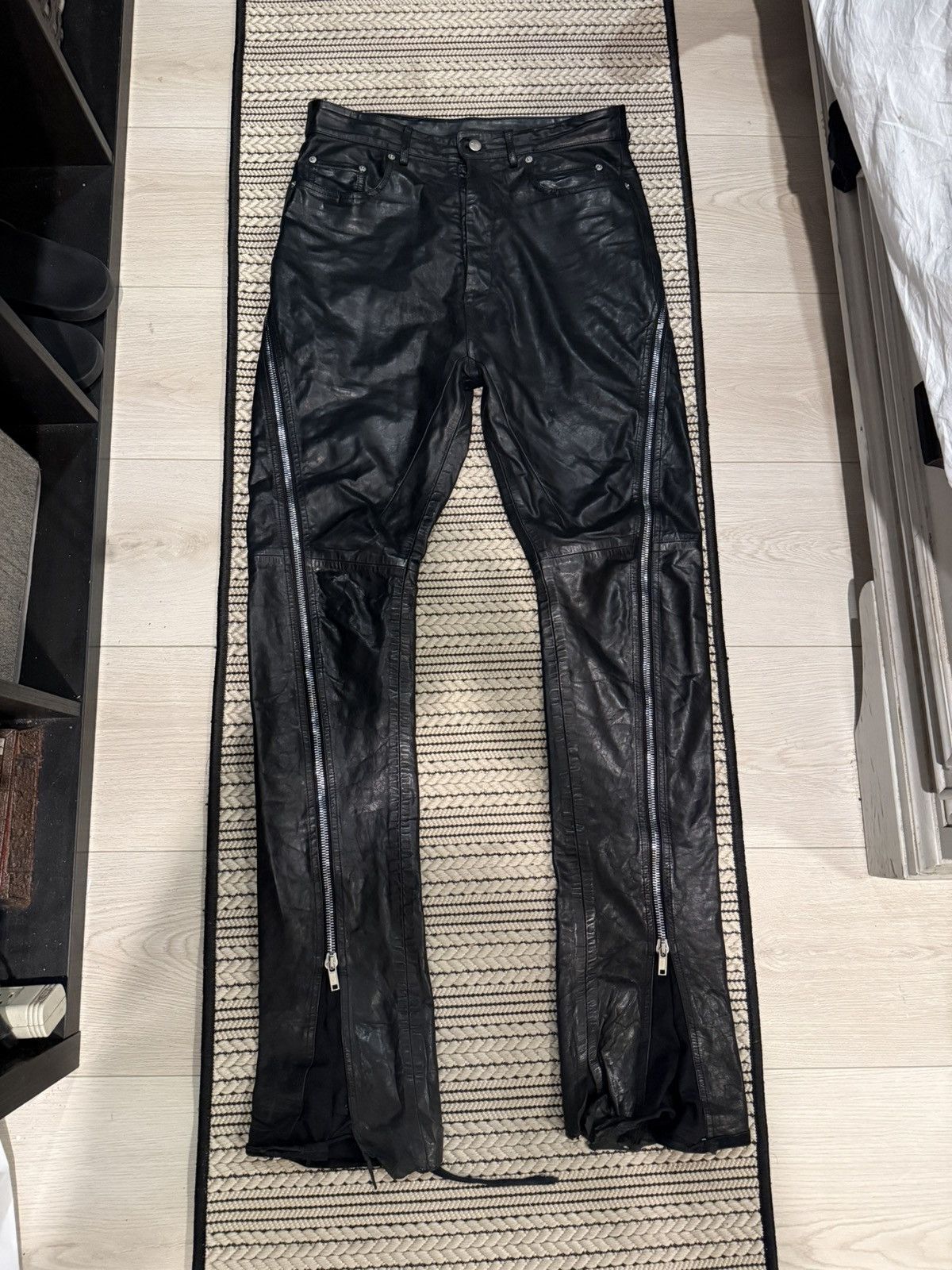 Rick Owens Rick Owens Leather Bolan Banana Size US 30 / EU 46 - 2 Thumbnail