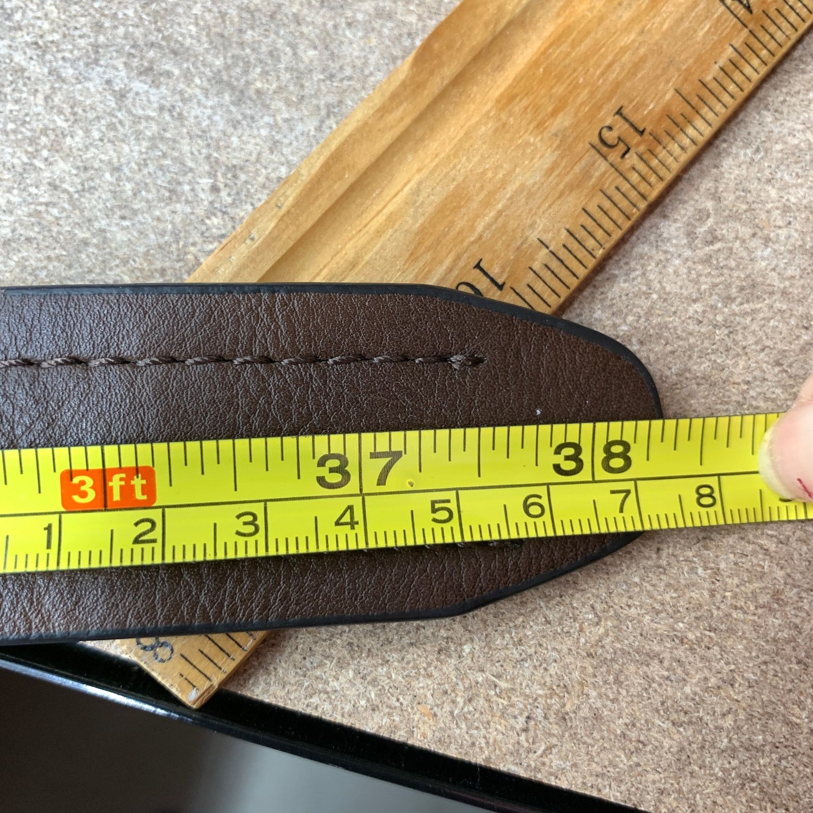 Other Brown Faux Leather Belt Size 34 Size 34 - 5 Thumbnail