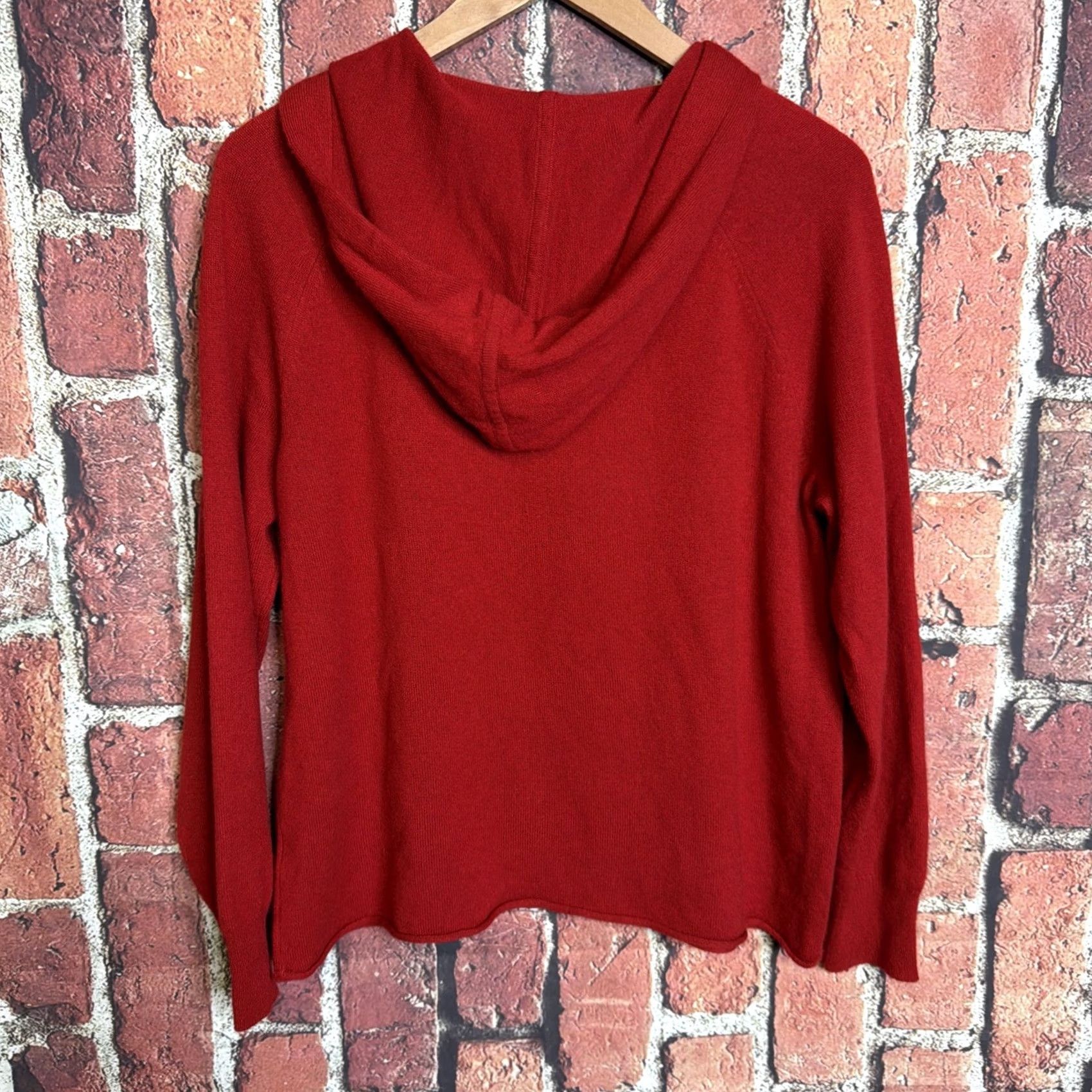 Vintage Skull Cashmere Hoodie Sweater Striped Red Graphic Print Hooded Pullover Size S Women Casual Knit Size S / US 4 / IT 40 - 3 Thumbnail