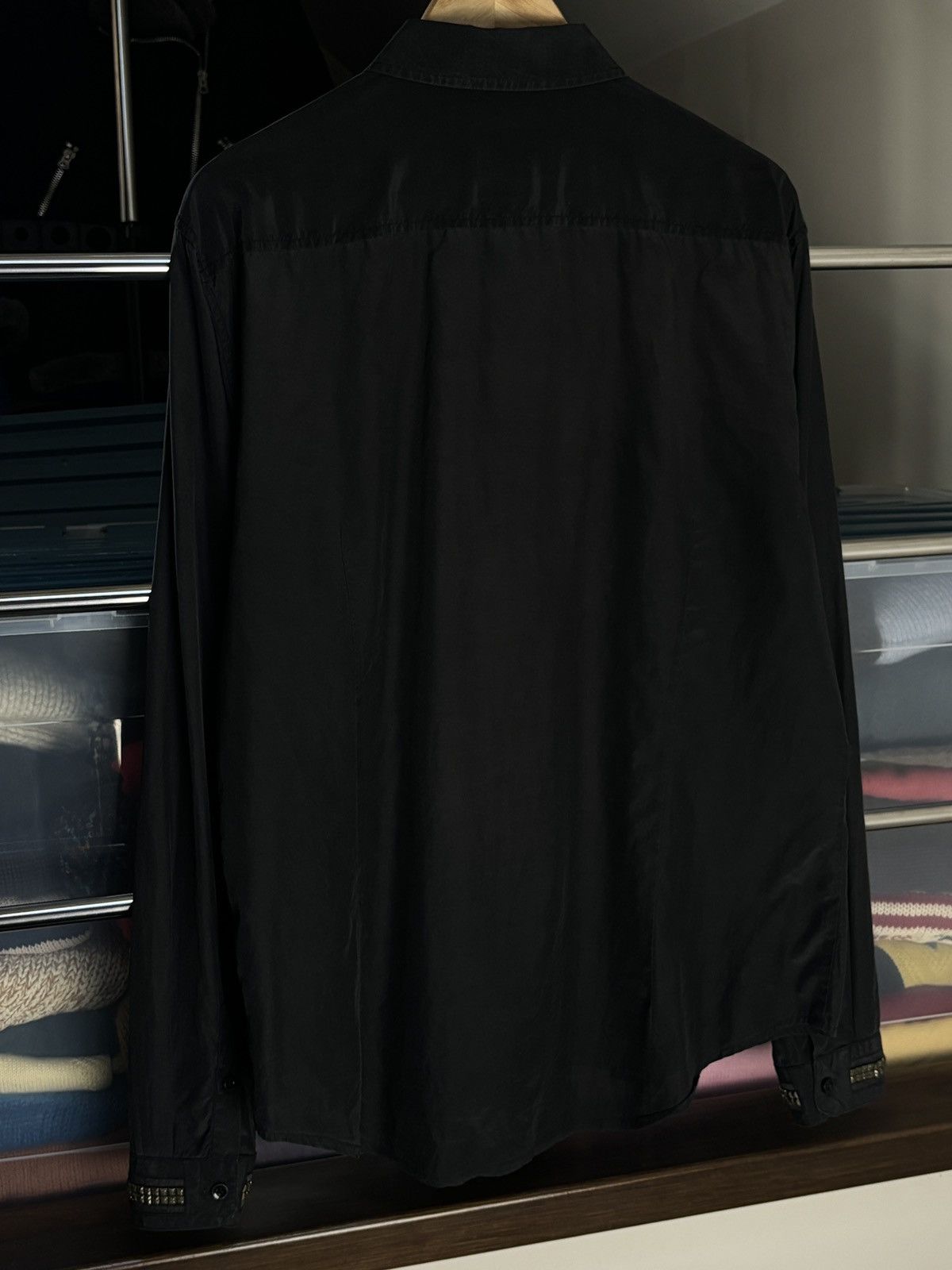 Roberto Cavalli Roberto Cavalli Class avant garde silk & cotton black shirt Size US L / EU 52-54 / 3 - 6 Thumbnail