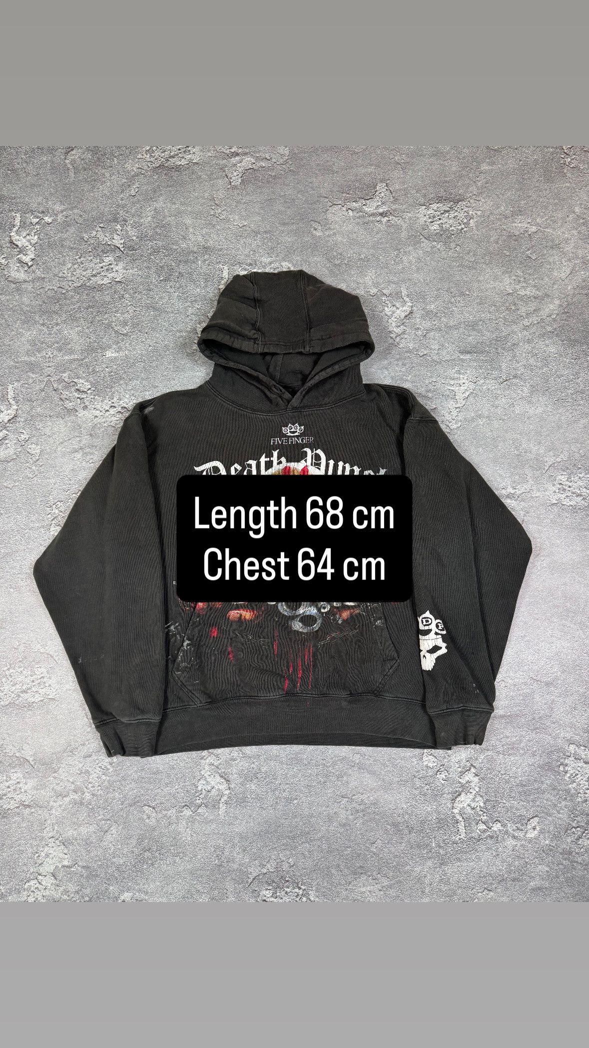 If Six Was Nine Y2K 2000s Gothic Skulls Spiral Distressed Faded Hoodie Size US XXL / EU 58 / 5 - 2 Thumbnail