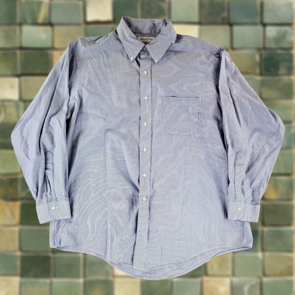 Brooks Brothers Brooks Brothers Shirt Button Down Made USA Blue White Striped 2XL 17.5-34 Mens Long Sleeve Regular Size US XXL / EU 58 / 5 - 1 Thumbnail