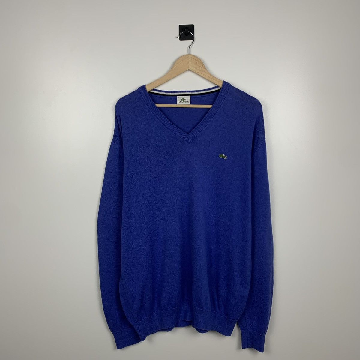 Lacoste Vintage Lacoste V-Neck Sweater luxury casual designer 90s Size US XL / EU 56 / 4 - 1 Thumbnail