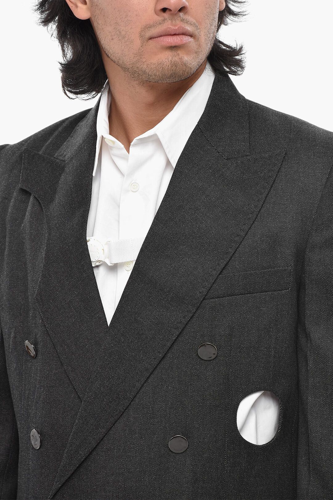 Off-White og1mm0426 Double-Breasted Blazer in Grey Size US M / EU 48-50 / 2 - 5 Thumbnail