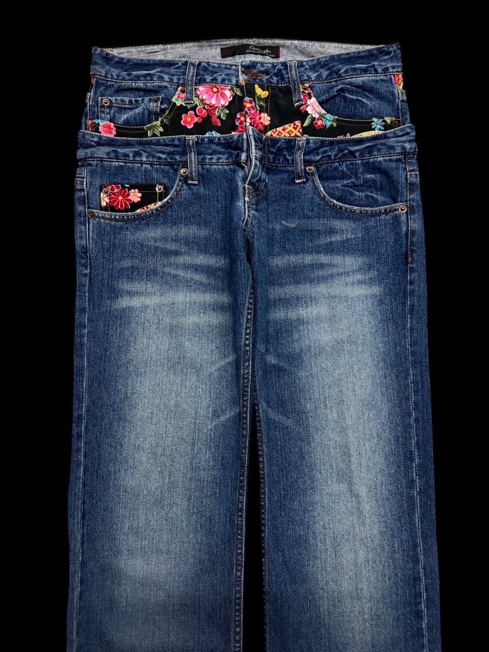 Beauty Beast RARE 90s Style Double Waist Dominate Sakura Style Mud-Washed Size US 30 / EU 46 - 3 Thumbnail