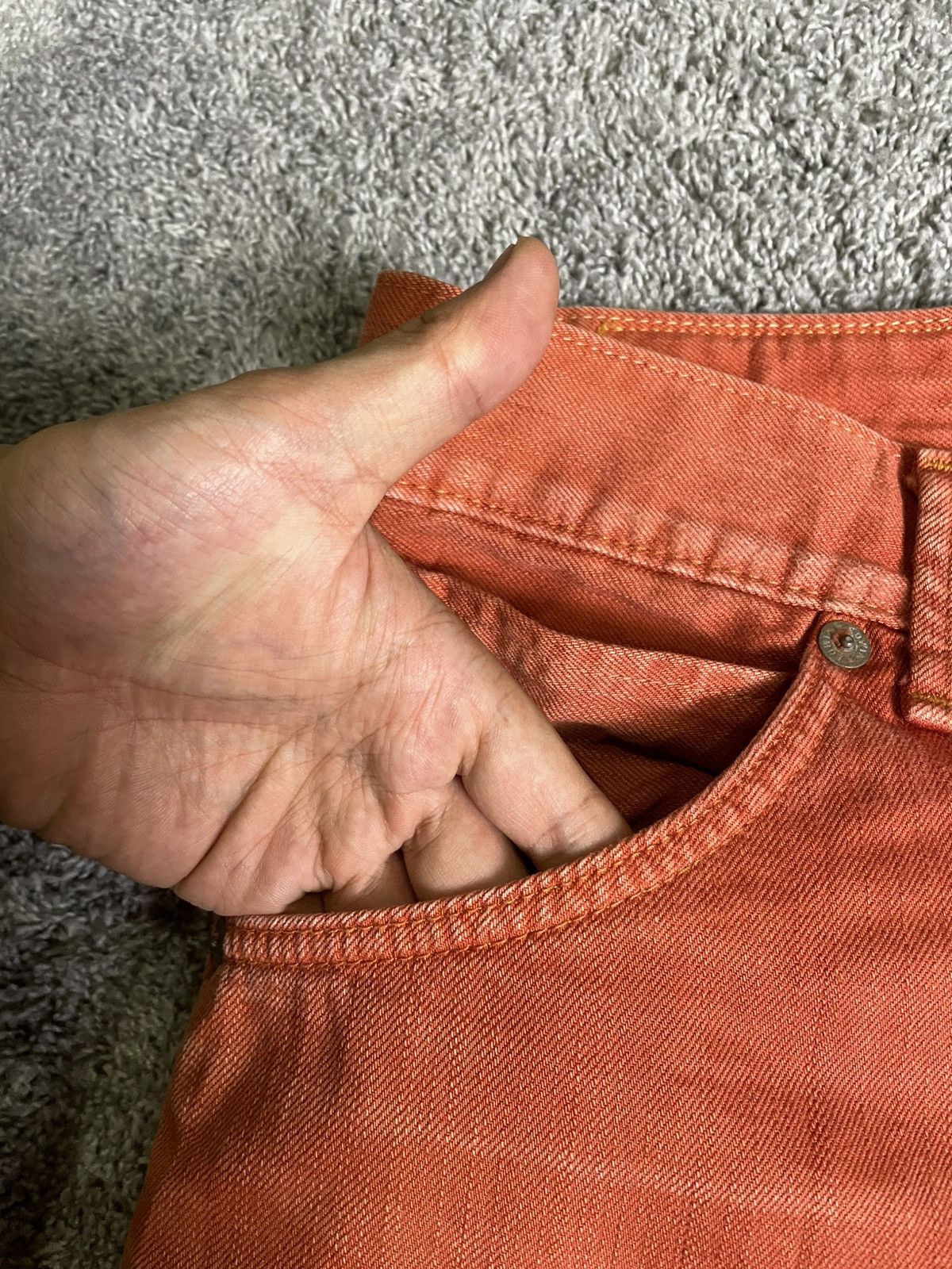 Edwin Rare Orange Edwin Exclusive Vintage Pant Size US 35 - 5 Thumbnail