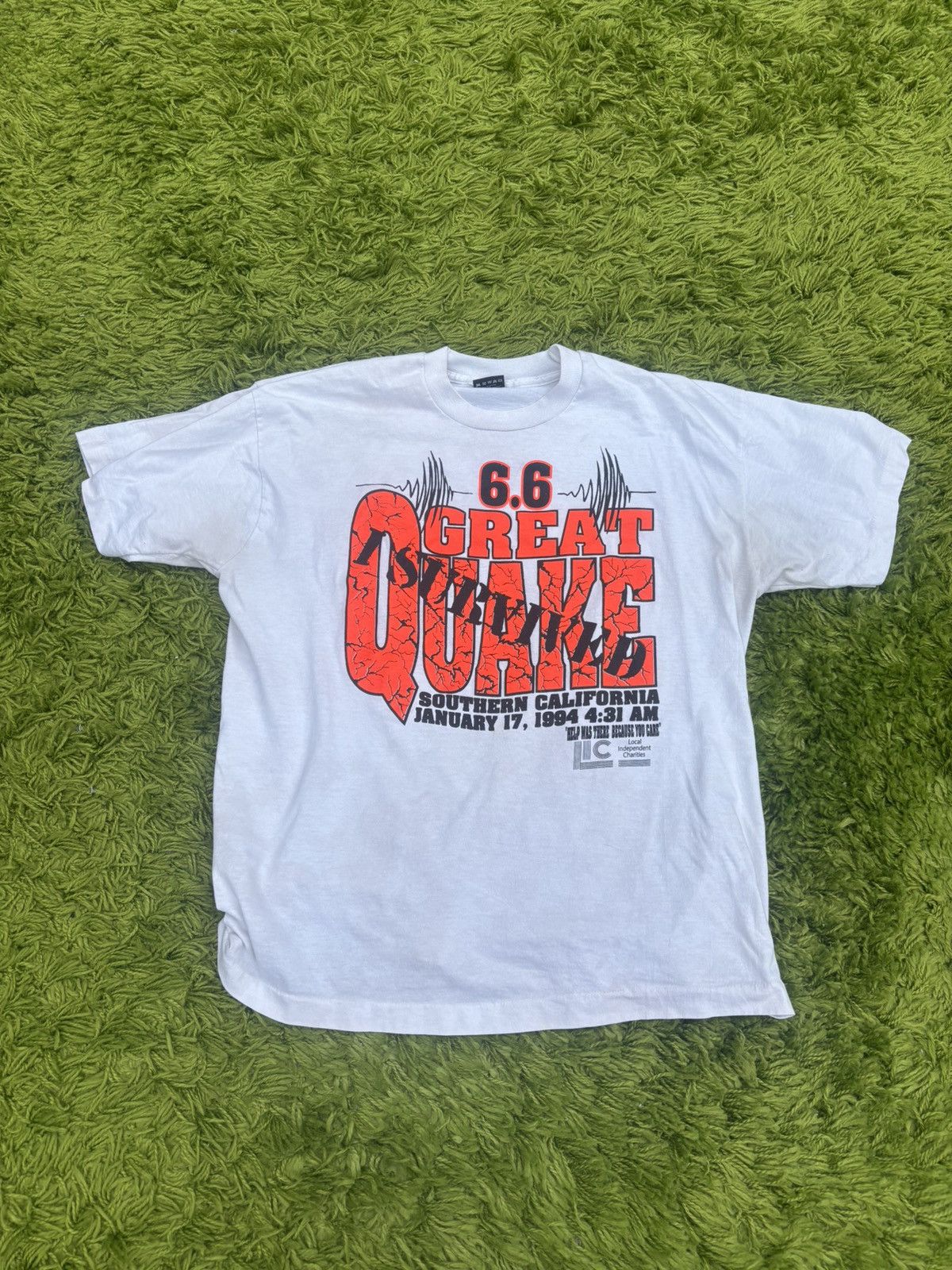 Fruit Of The Loom Streetwear × Vintage 1994 6.6 Great Quake Fruit of the Loom Size US XL / EU 56 / 4 - 1 Thumbnail